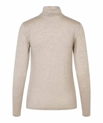 1008467 MaBrooklyn Turtleneck Top - Beige Melange