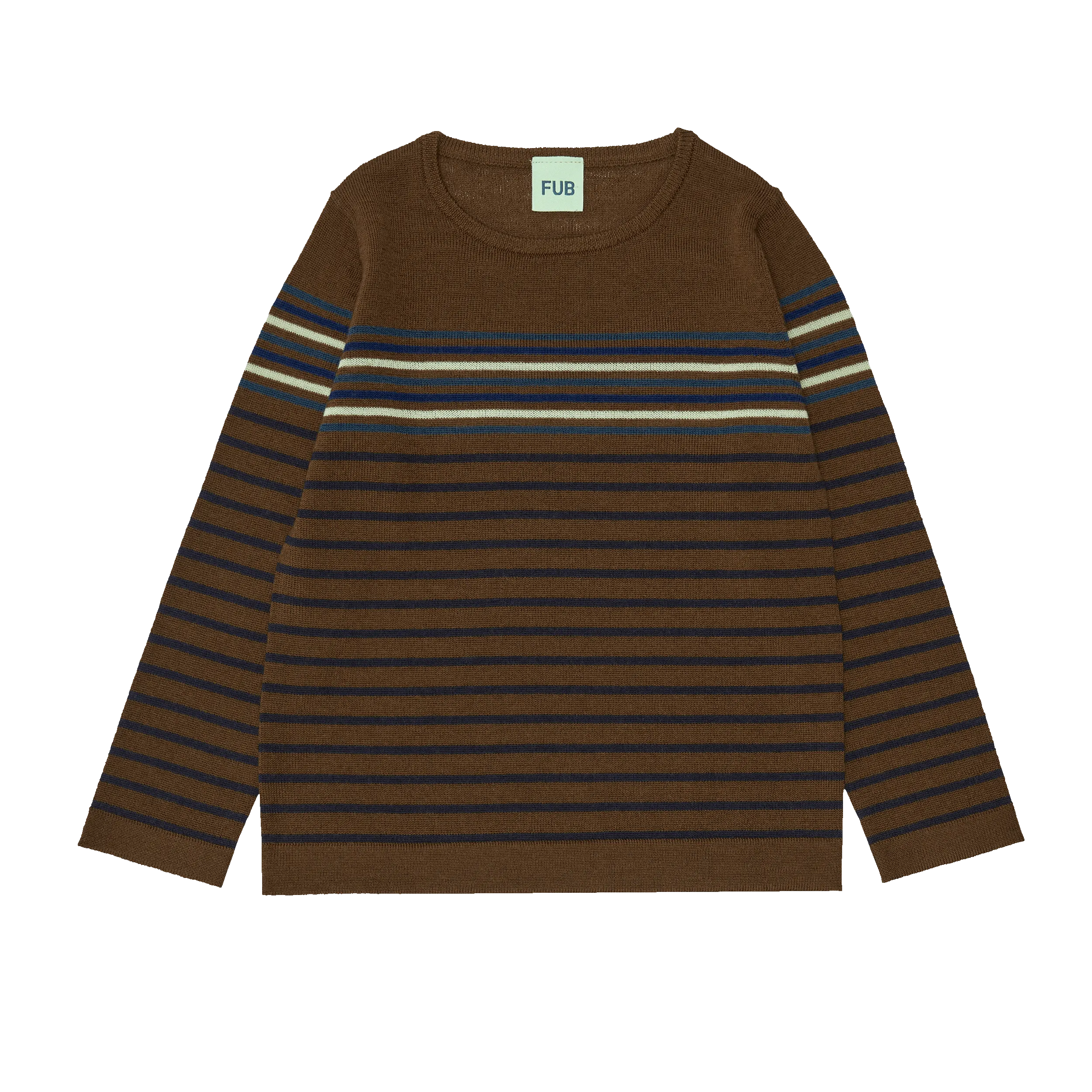 423-MULTISTRIPED BLOUSE-Amber/Dark Navy