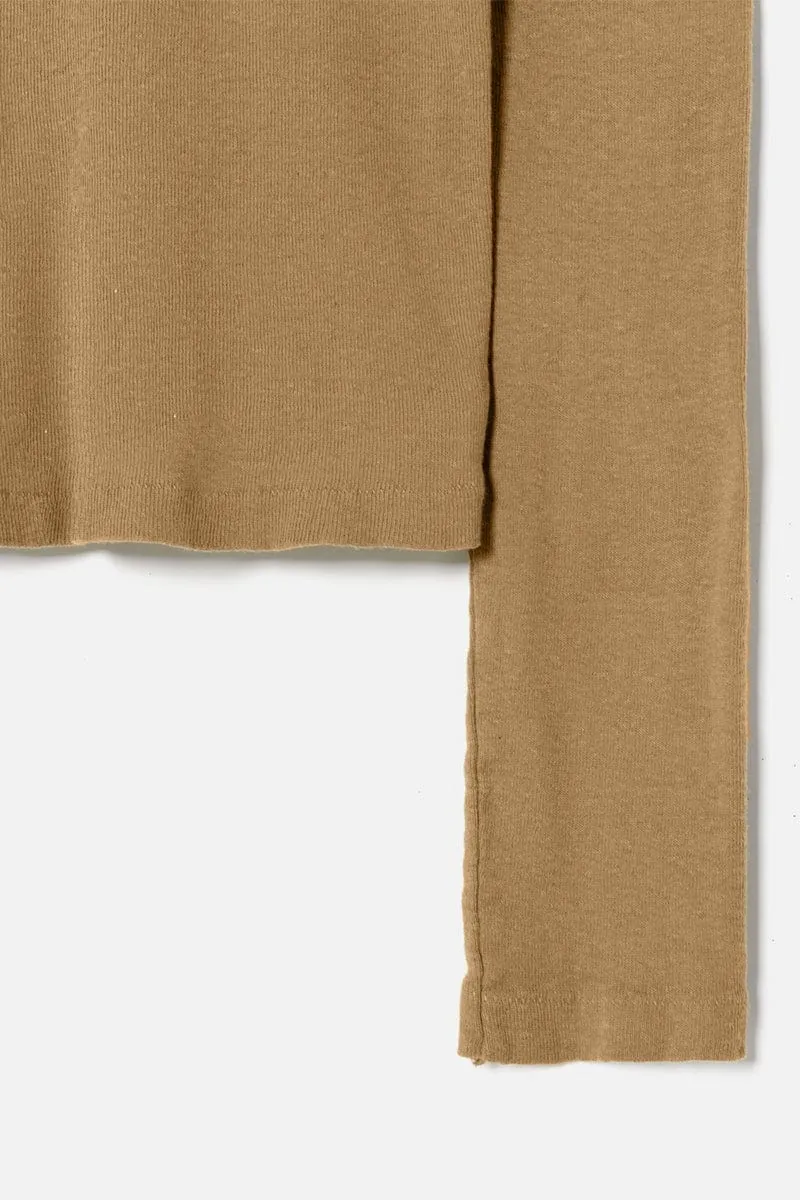 60s Long Sleeve Turtleneck - Caramel