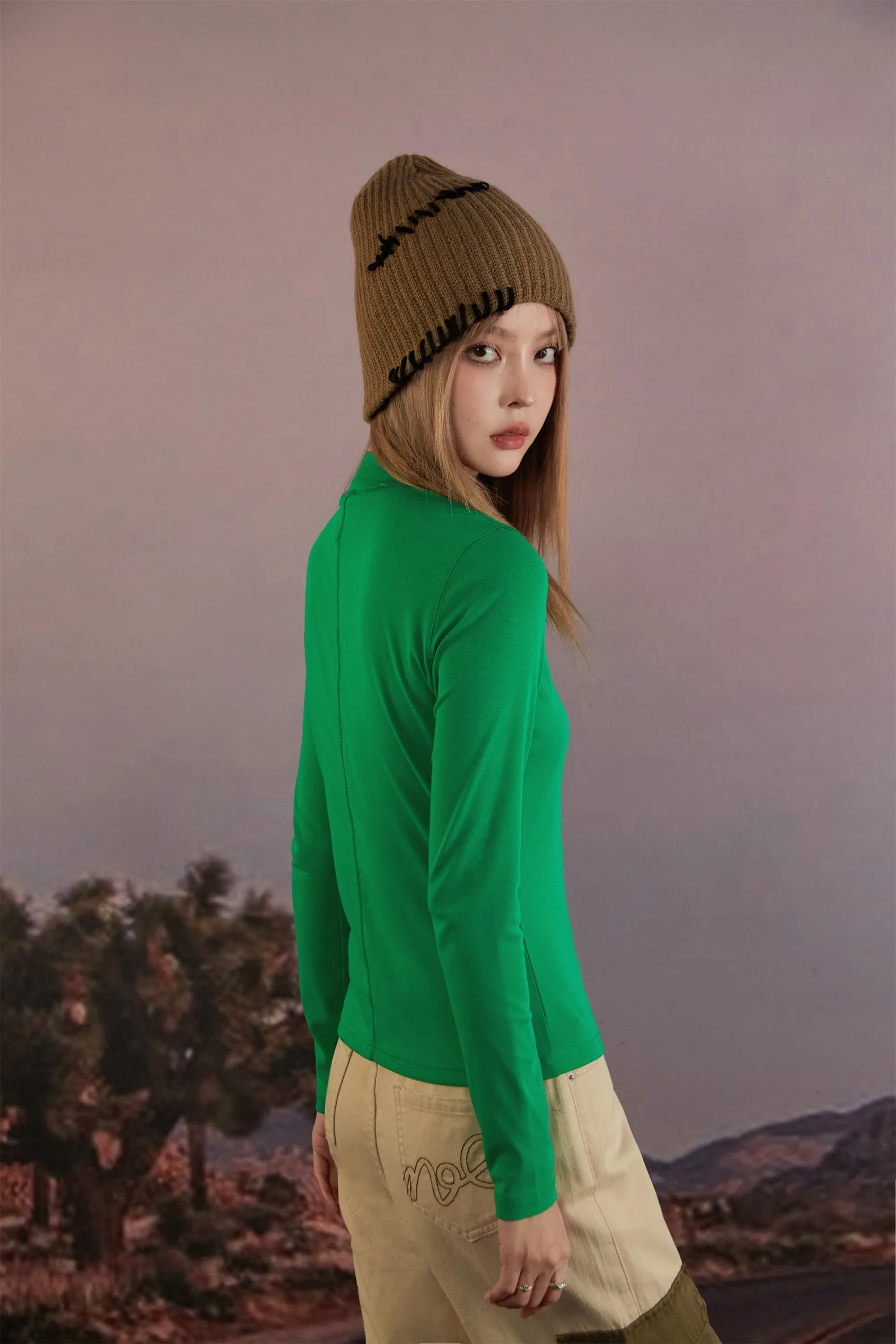 7 Colors Basic Turtleneck Top