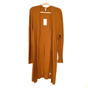 A New Day Camel Long Sleeve Ribbed Duster NWT- Size M