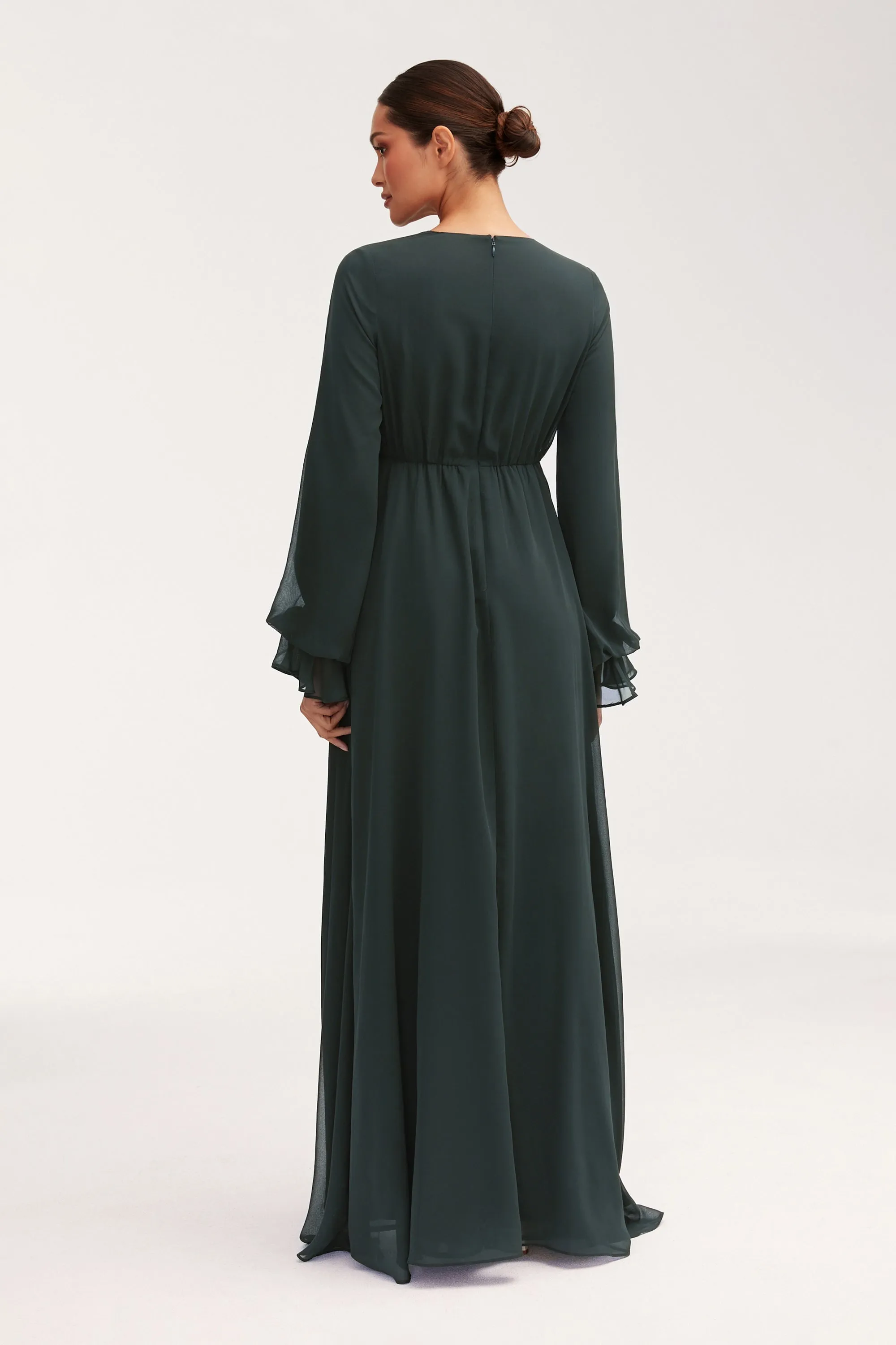 Aara Chiffon Maxi Dress -  Emerald