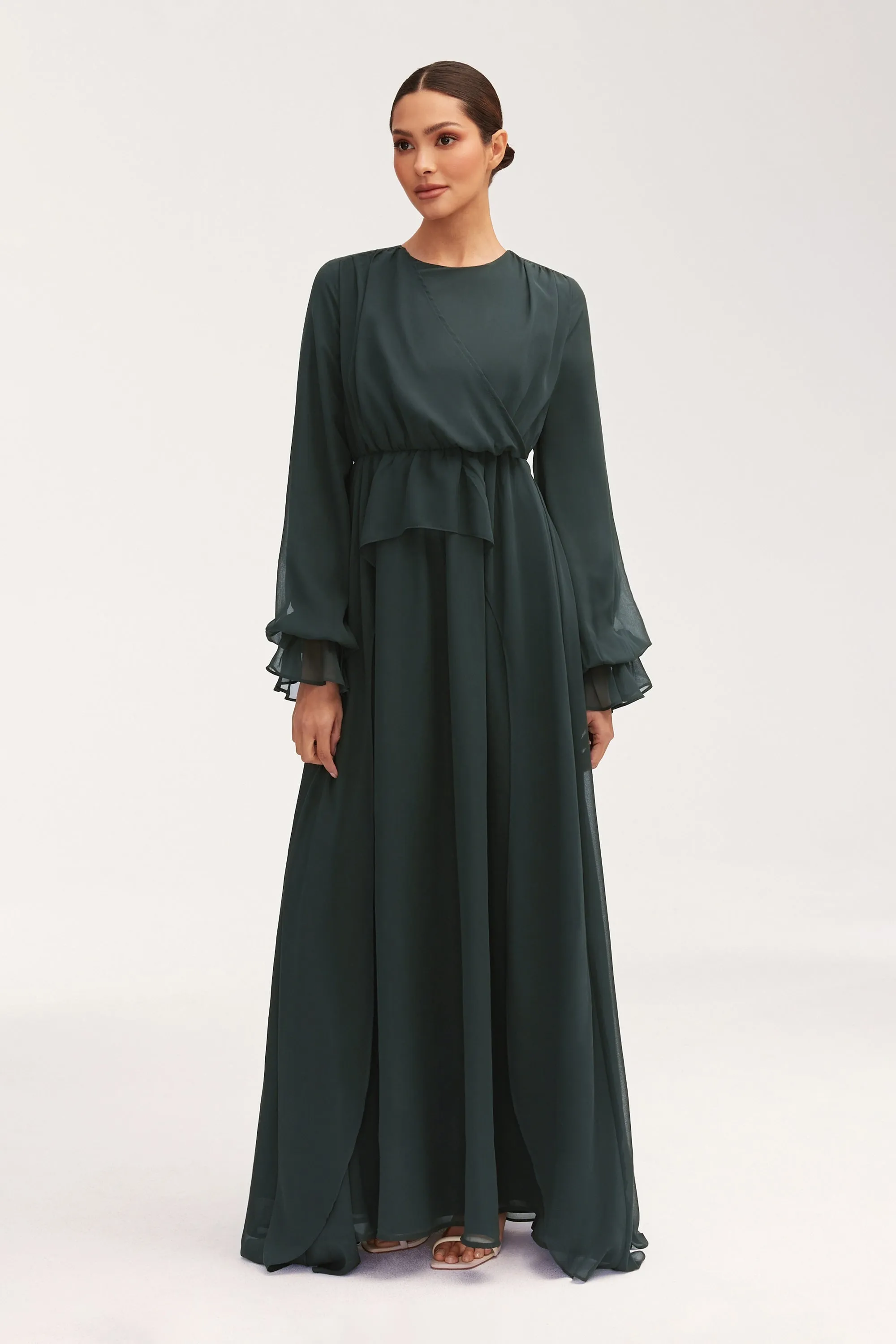 Aara Chiffon Maxi Dress -  Emerald