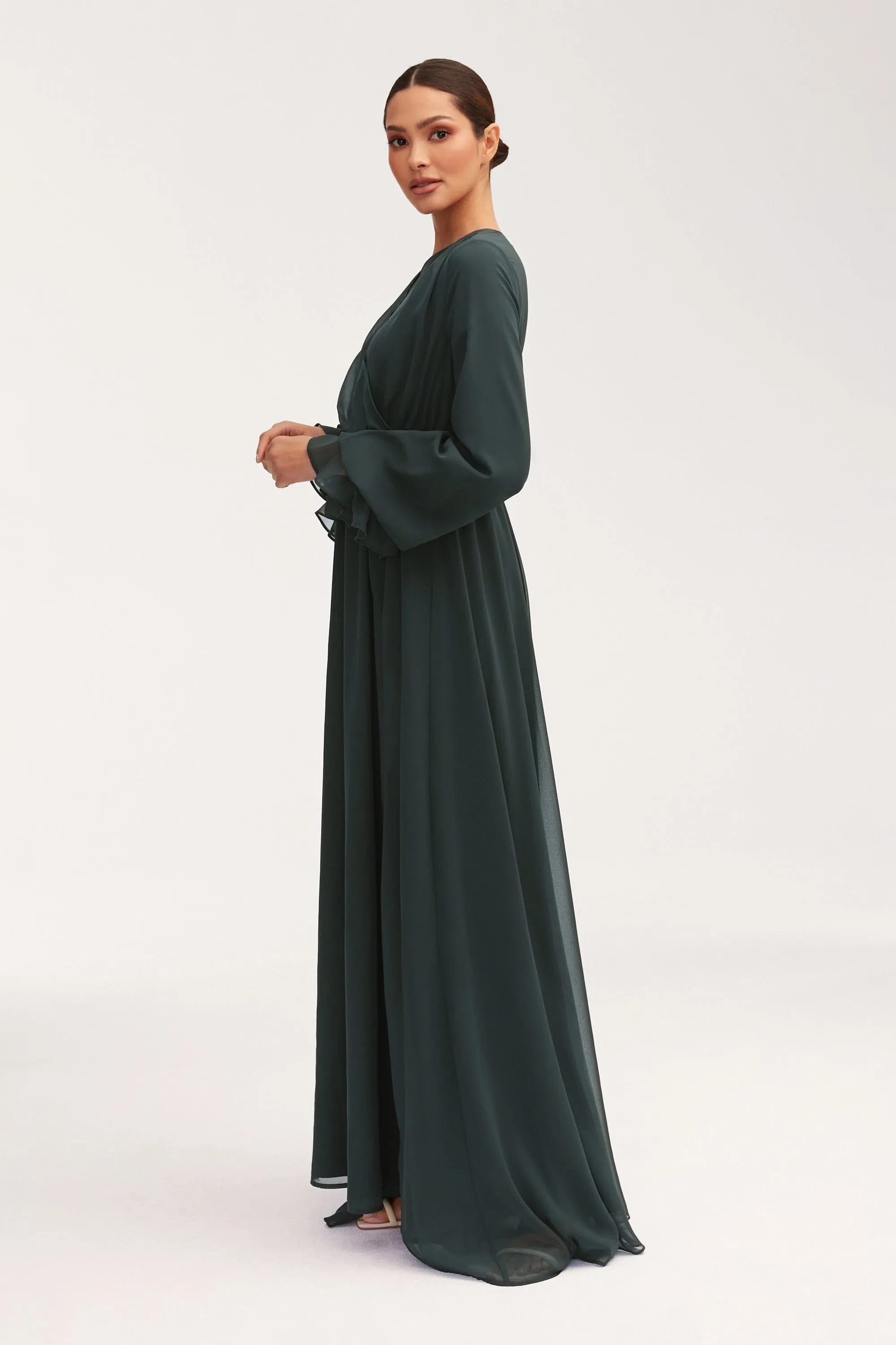 Aara Chiffon Maxi Dress -  Emerald