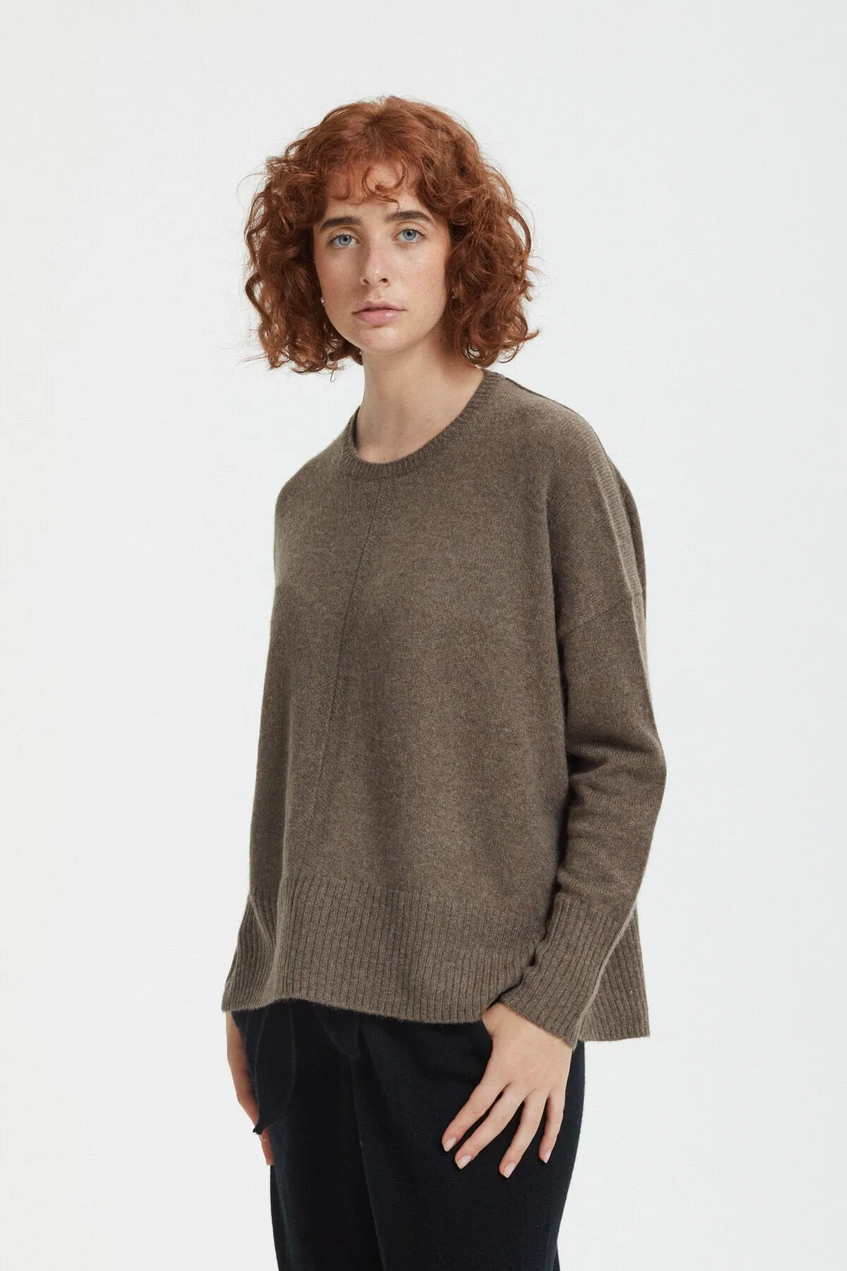 Alpaca wool crewneck jumper