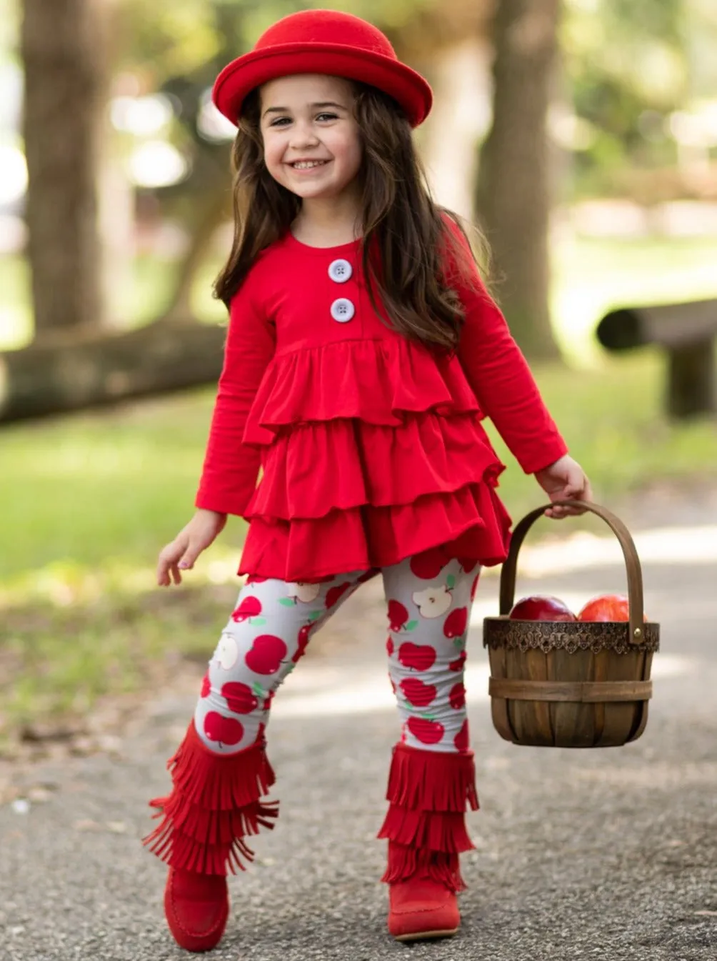 Apple Adore Tiered Tunic And Legging Set