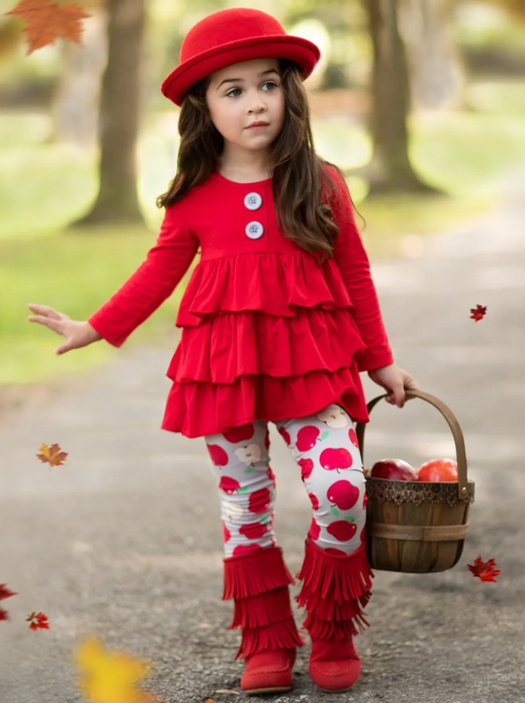 Apple Adore Tiered Tunic And Legging Set