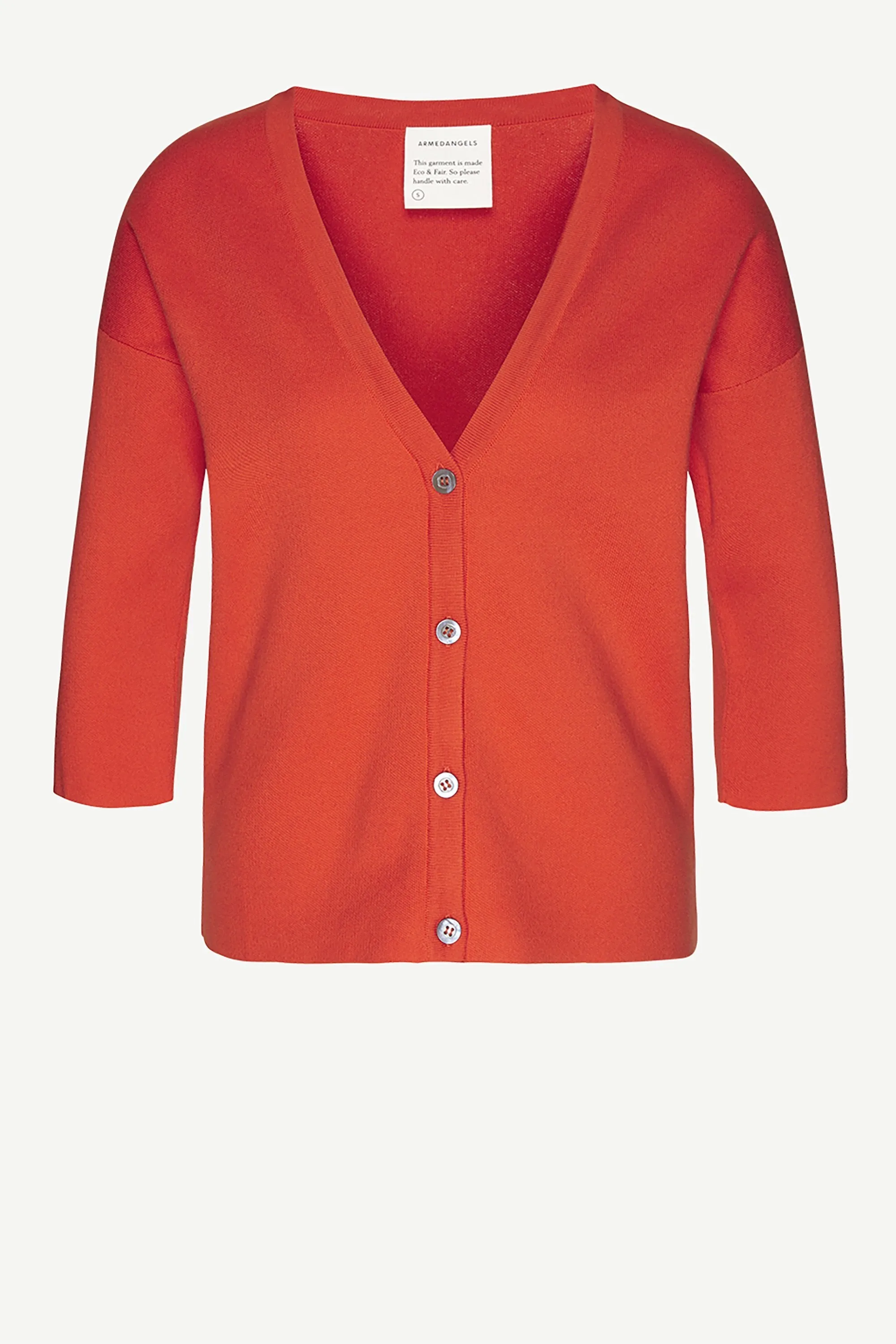 arlette cardigan glossy orange <br> by ARMEDANGELS