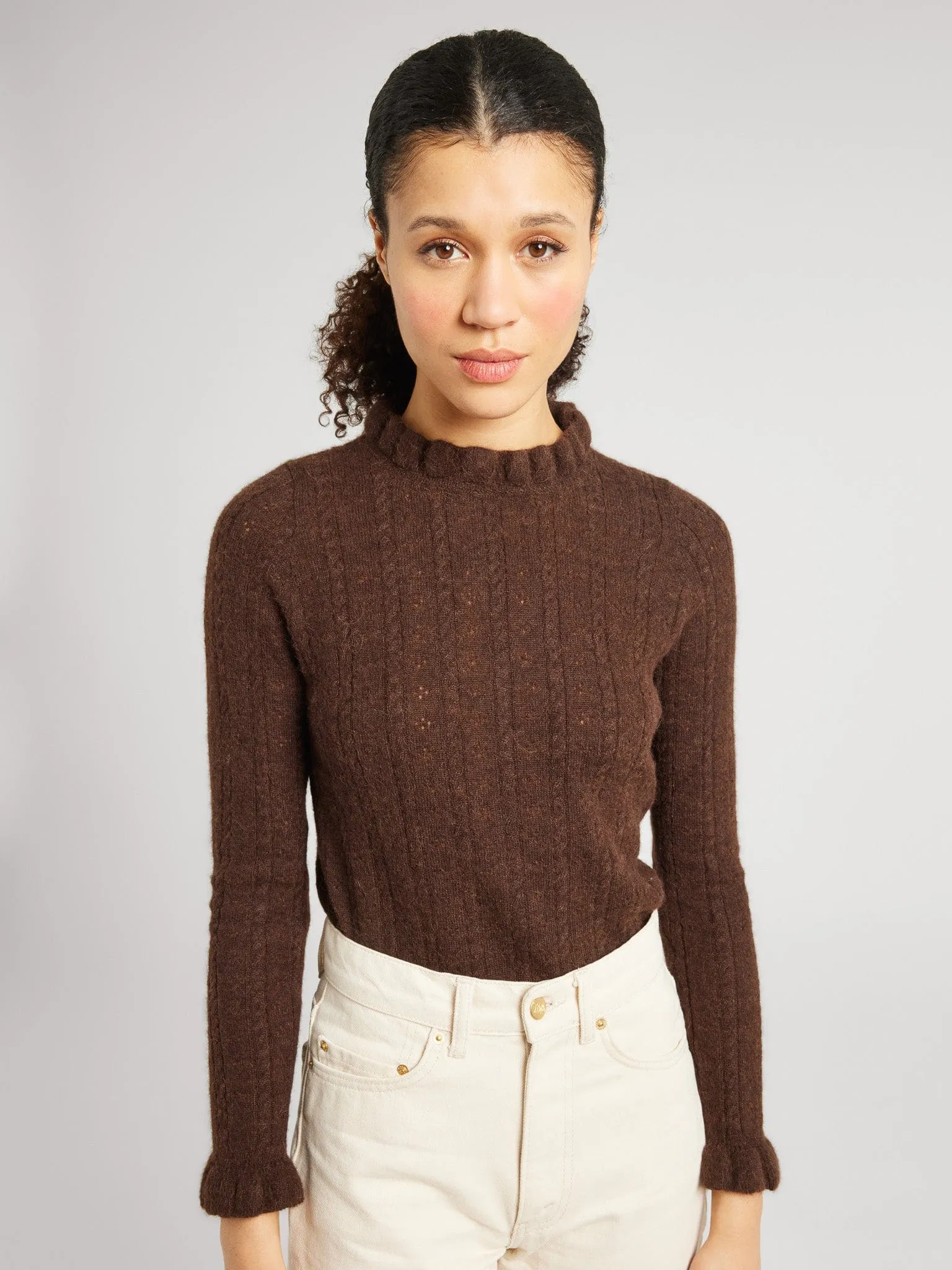 Aurora Pullover in Cocoa