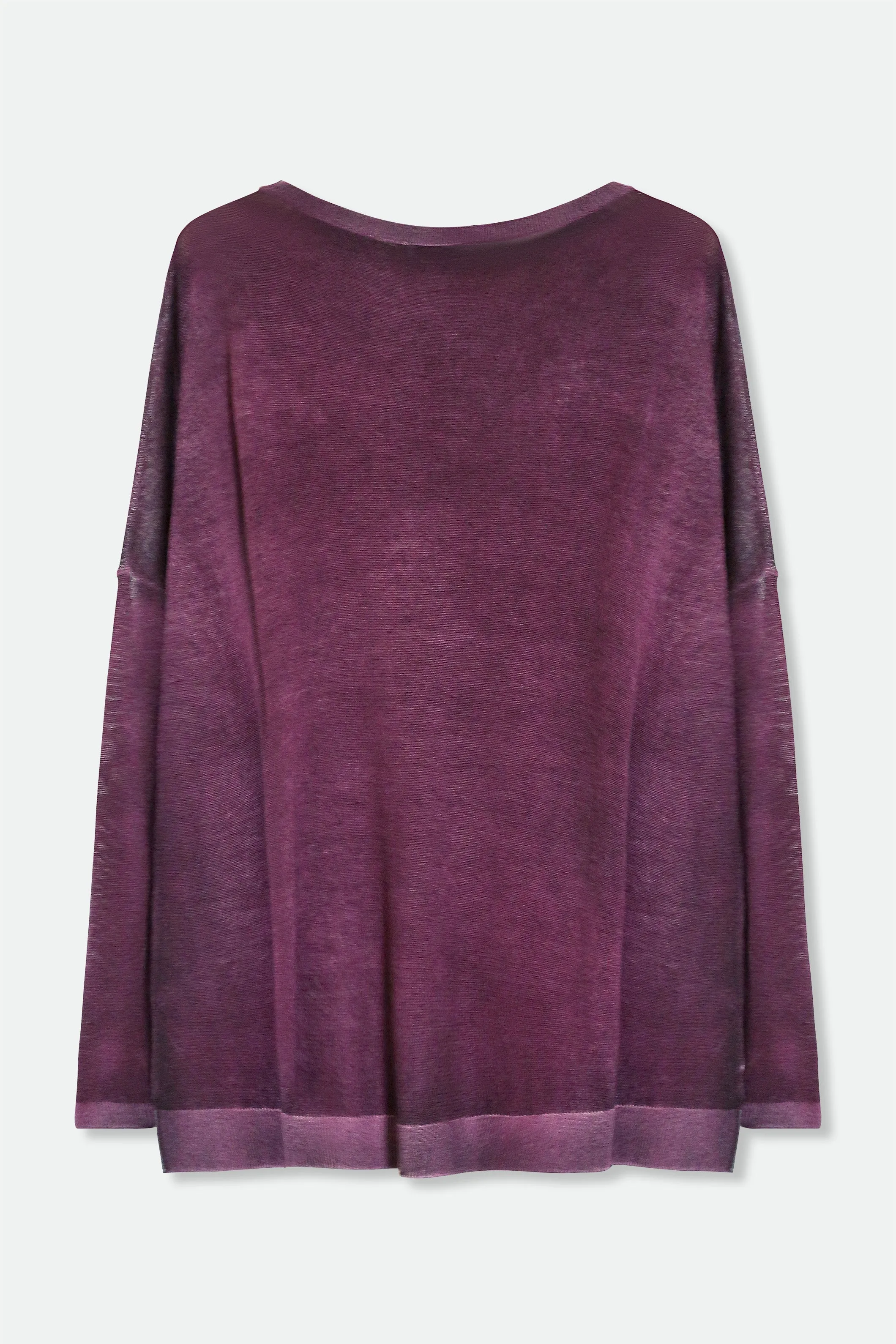 AVANT TOI HAND-DYED KNITTED PULLOVER Aubergine