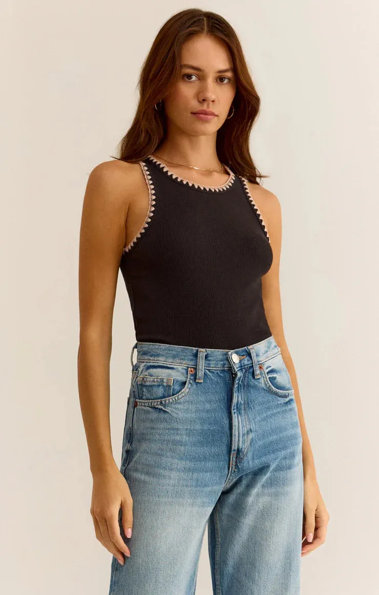 Avril Rib Whipstitch Tank