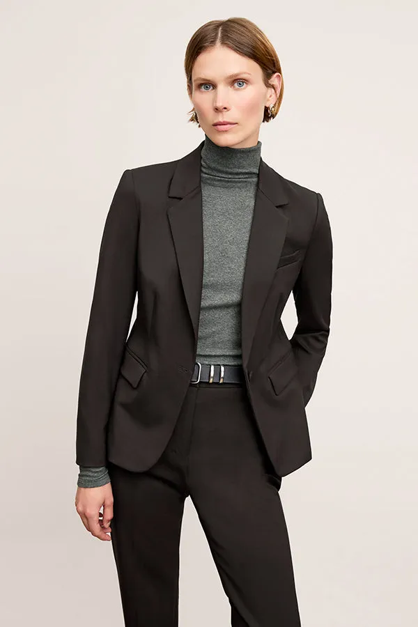 Axam Turtleneck - Organic Ribbed Pima Cotton :: Charcoal