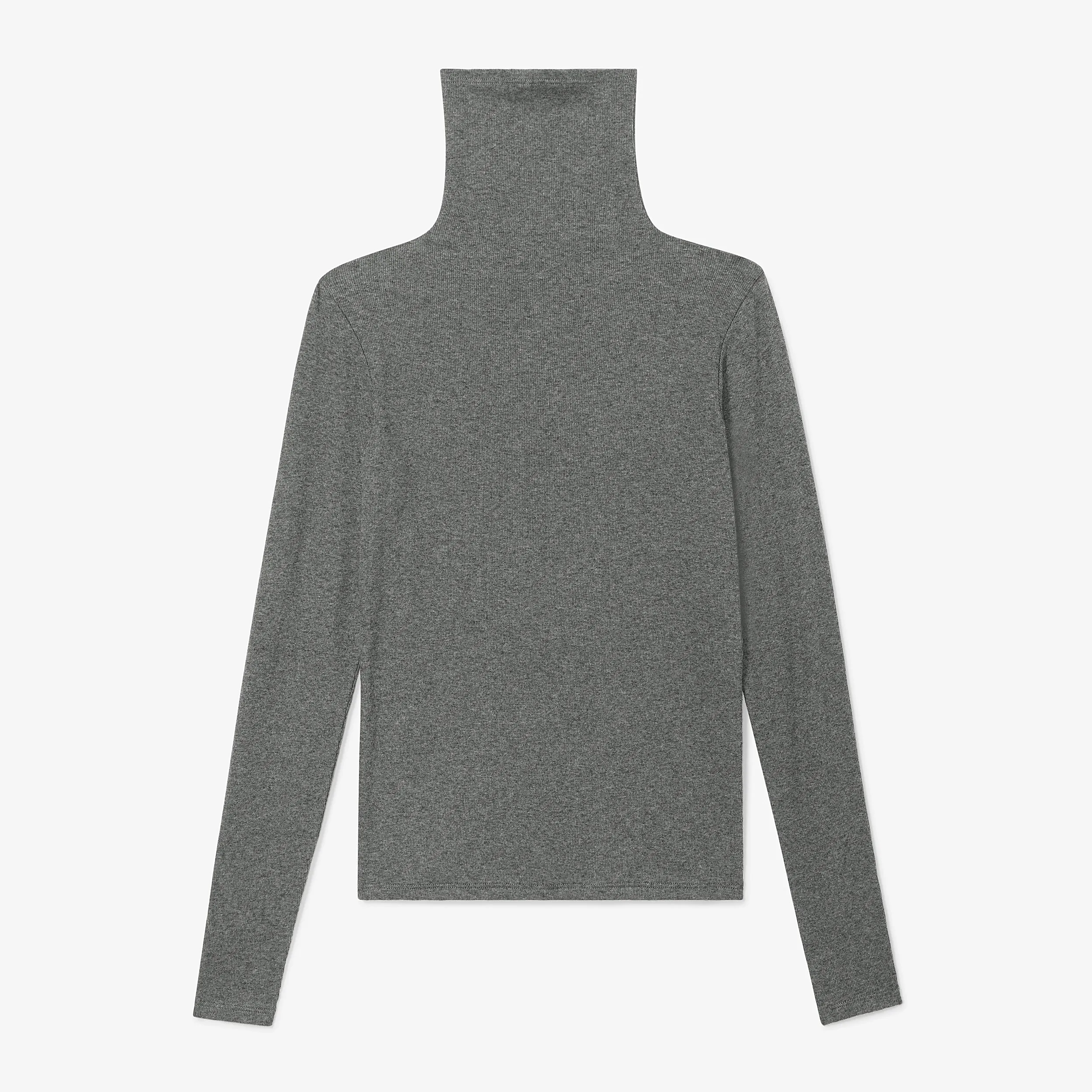 Axam Turtleneck - Organic Ribbed Pima Cotton :: Charcoal