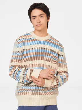 B by Ben Sherman Stripe Knit Sweater - Ivory