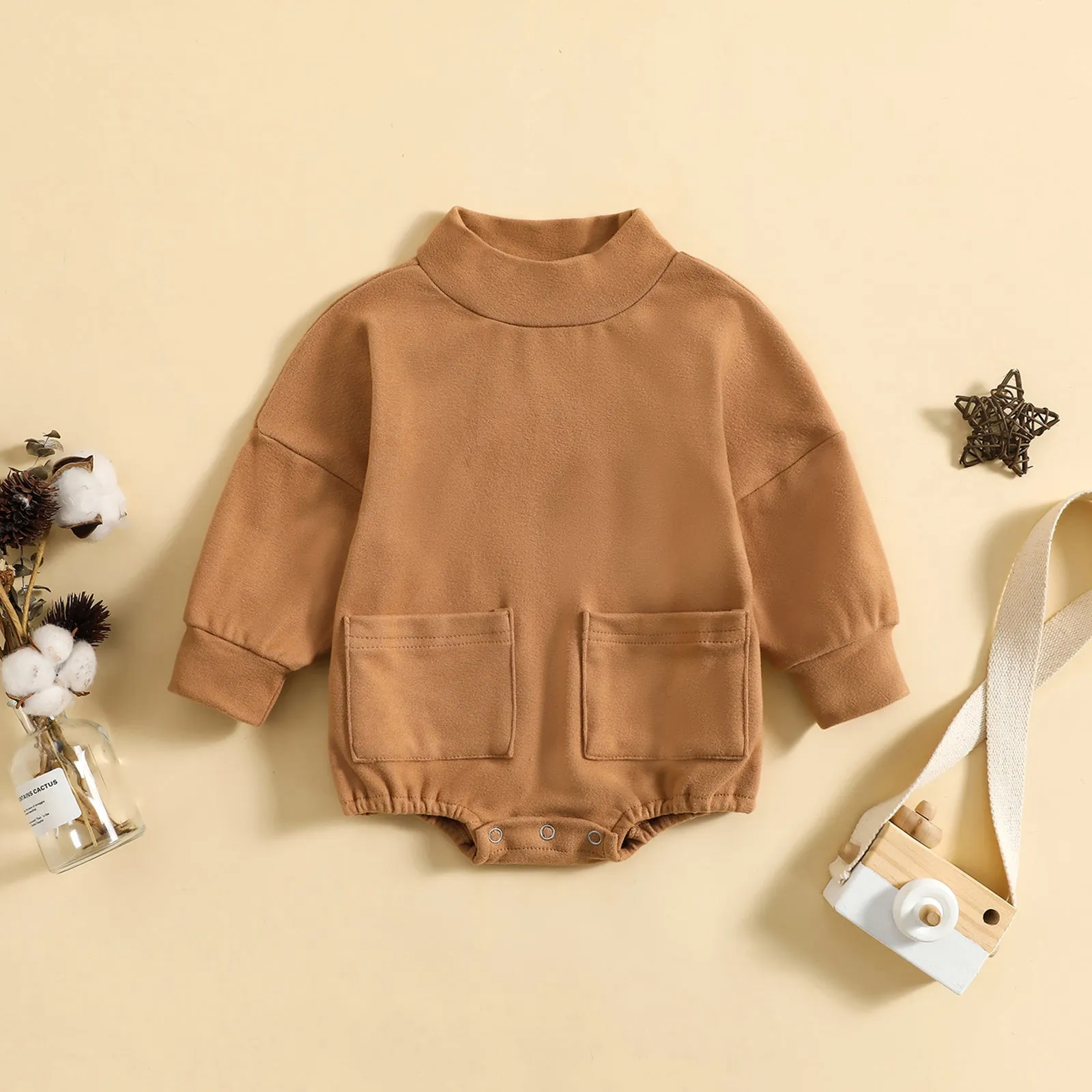 Baby Half Turtleneck Romper