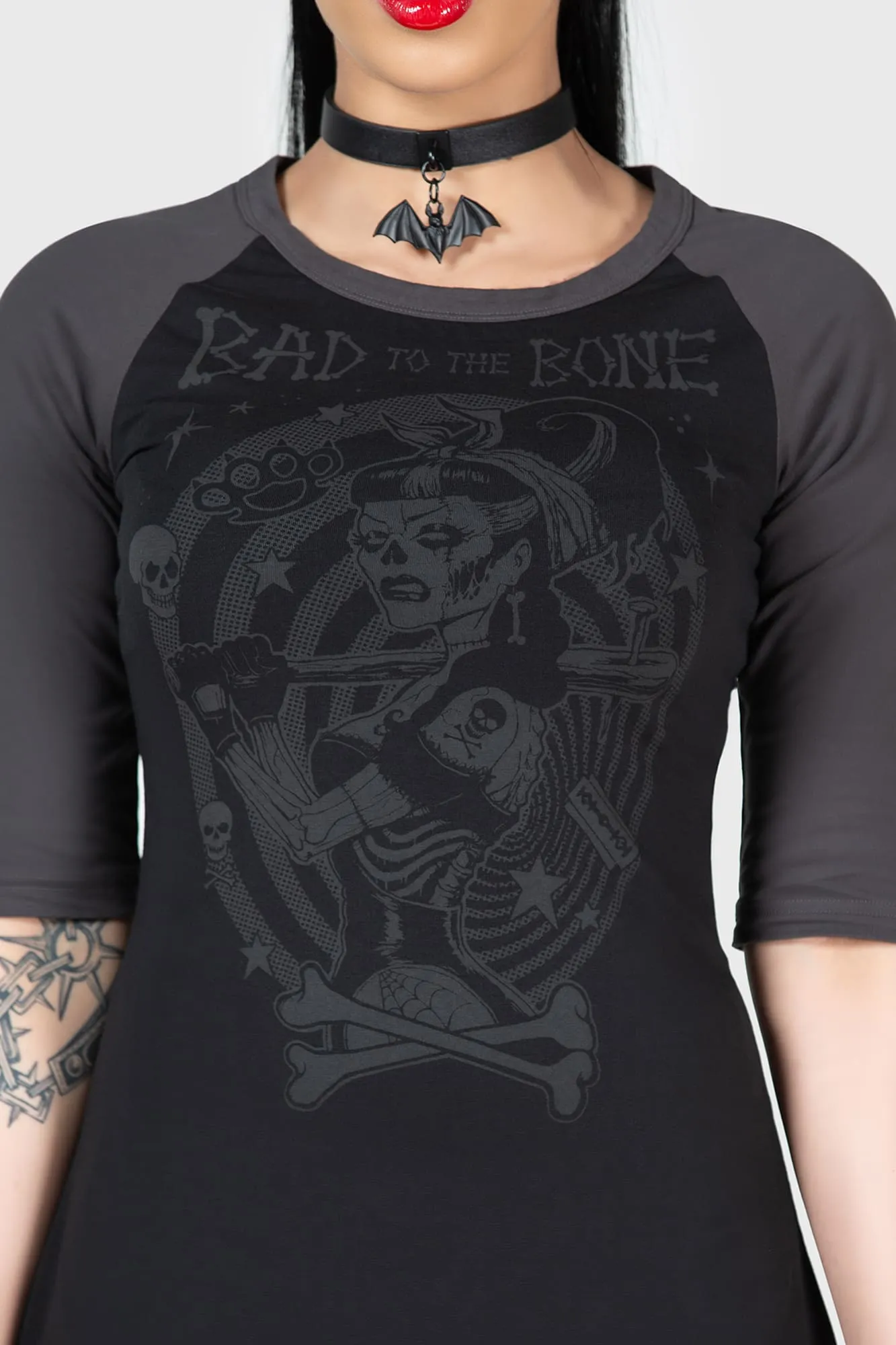 Bad 2 The Bone Raglan Dress