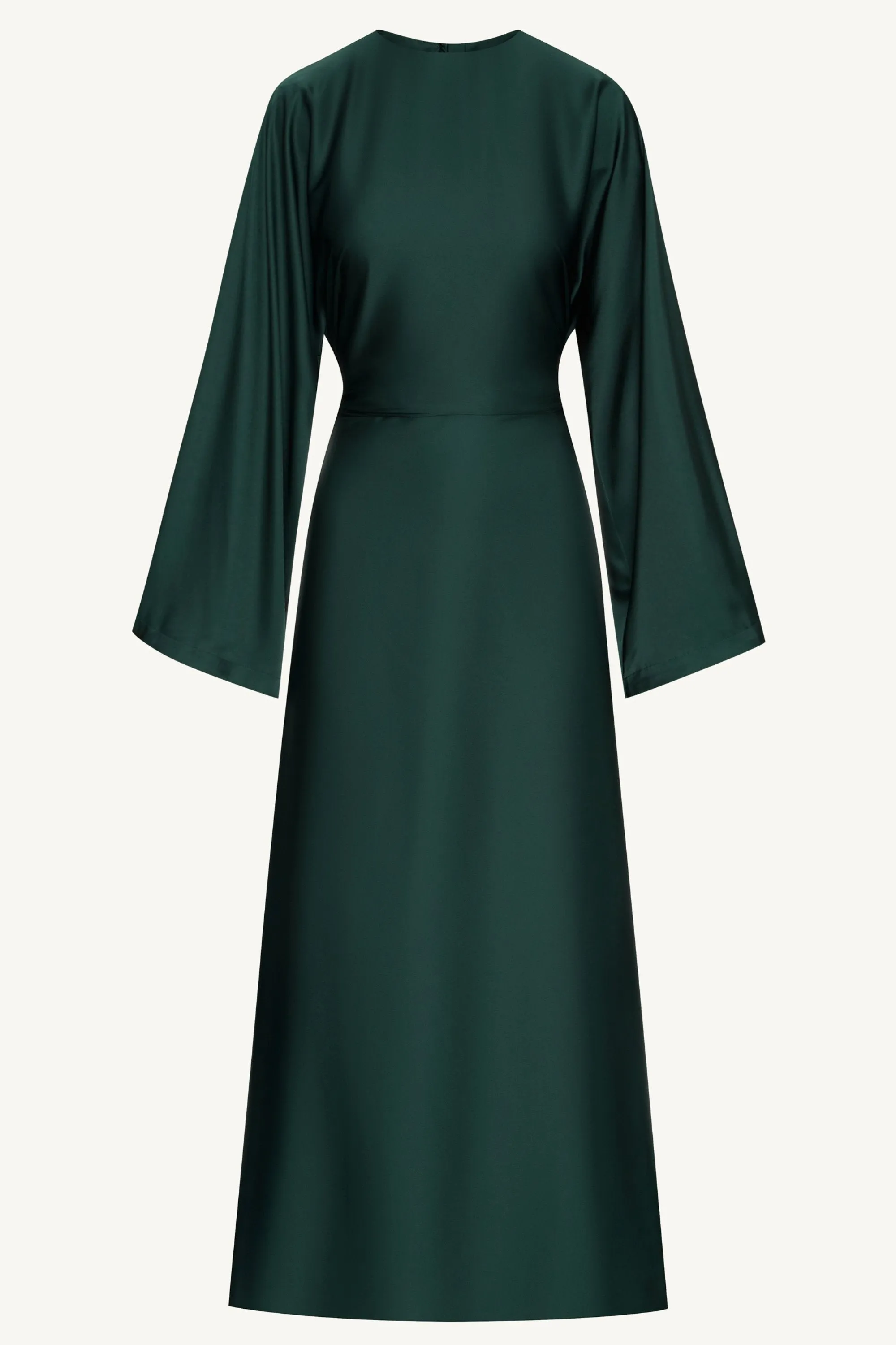 Batool Satin Maxi Dress - Emerald