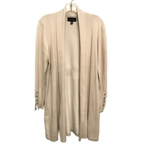 Beige Sweater Cardigan By Premise, Size: M