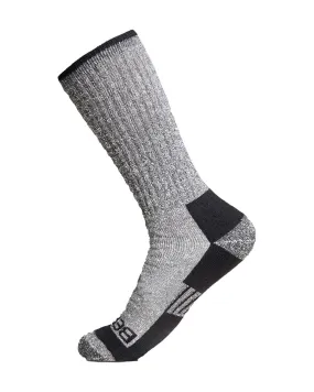 Berne Mens Comfort Boot 3-Pack Black/White Poly/Wool Crew Socks