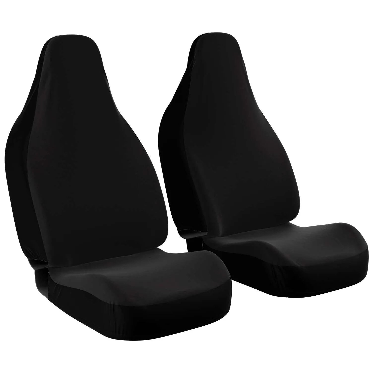 Black Car Seat Covers, 2-Pack Solid Color Essential Premium Quality Best Microfiber Luxury Car Seat