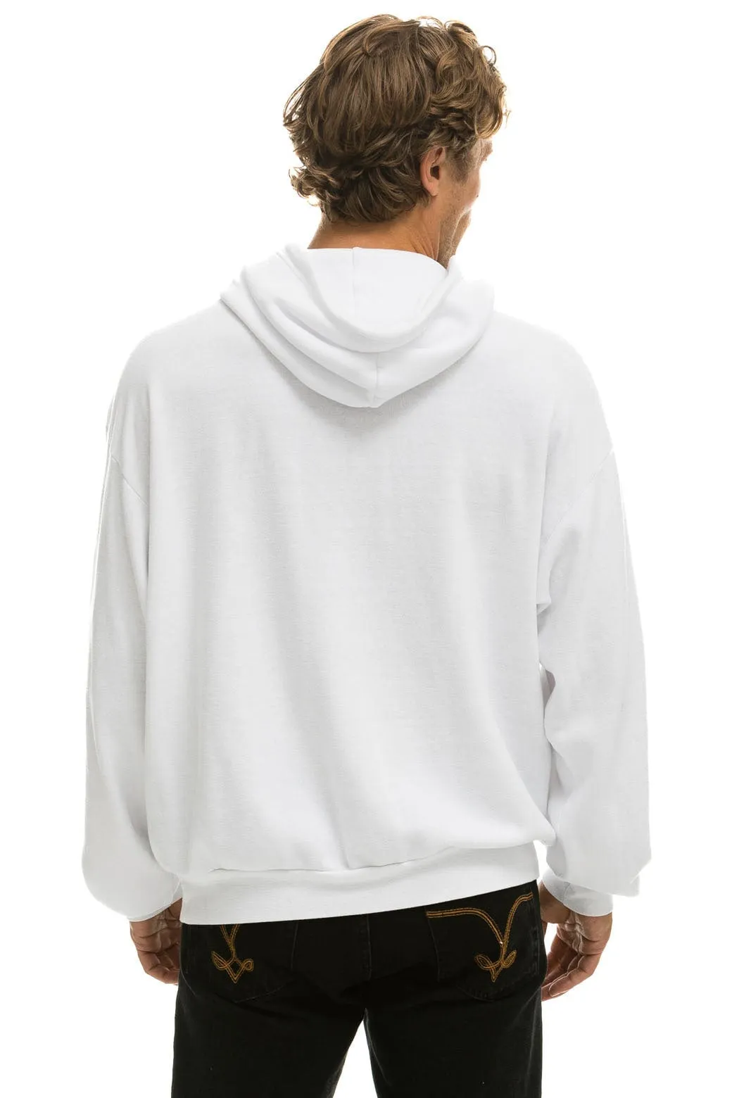 BOLT STITCH PULLOVER HOODIE - WHITE