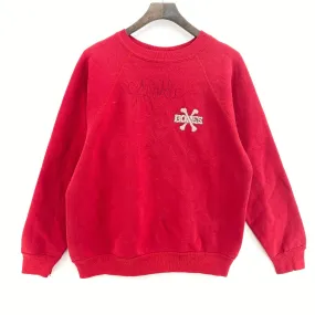 Bones Logo Vintage Red Crew Neck Sweatshirt Size M