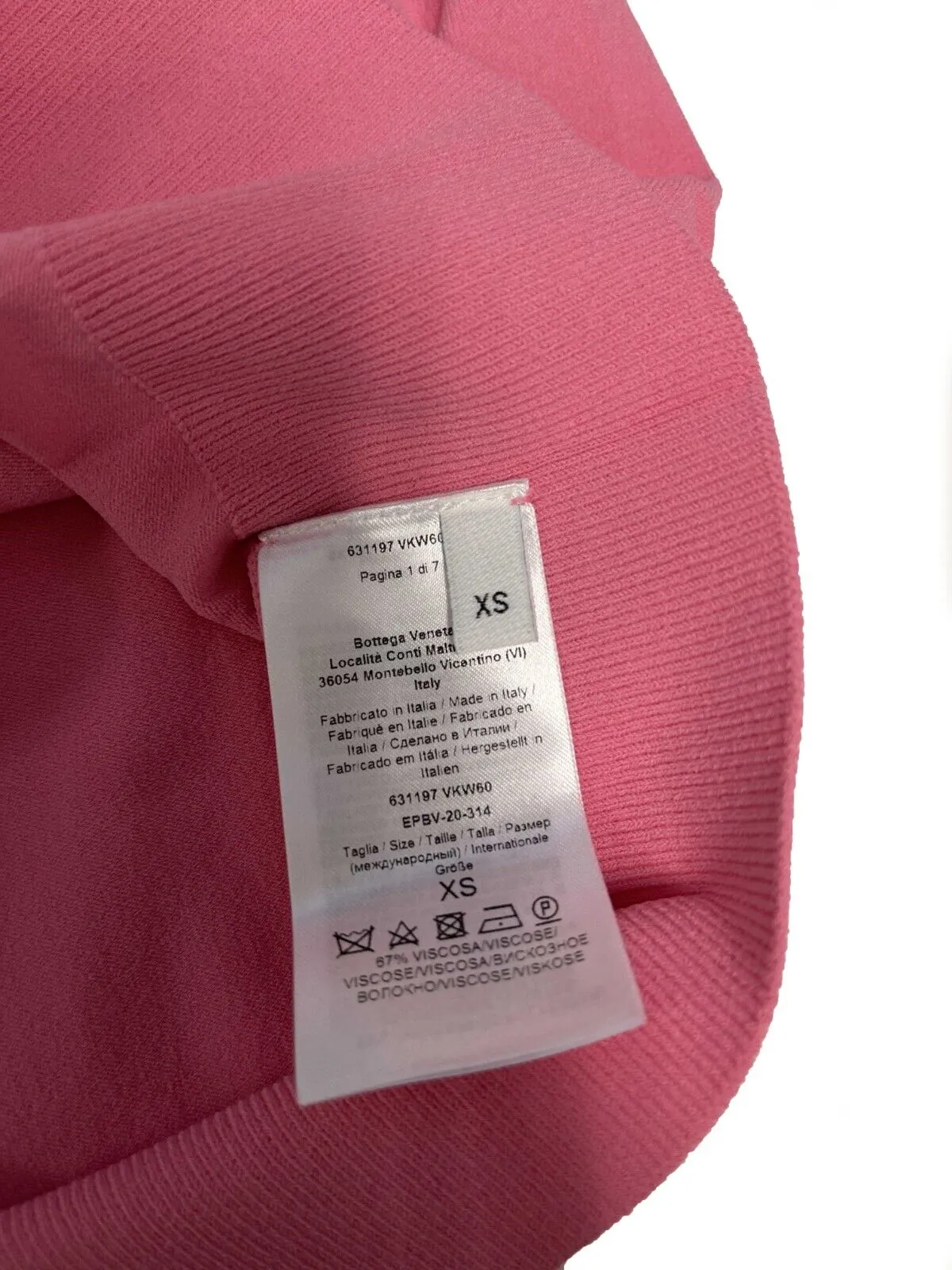 Bottega Veneta - New w/ Tags - Pink Technoskin Turtleneck XS