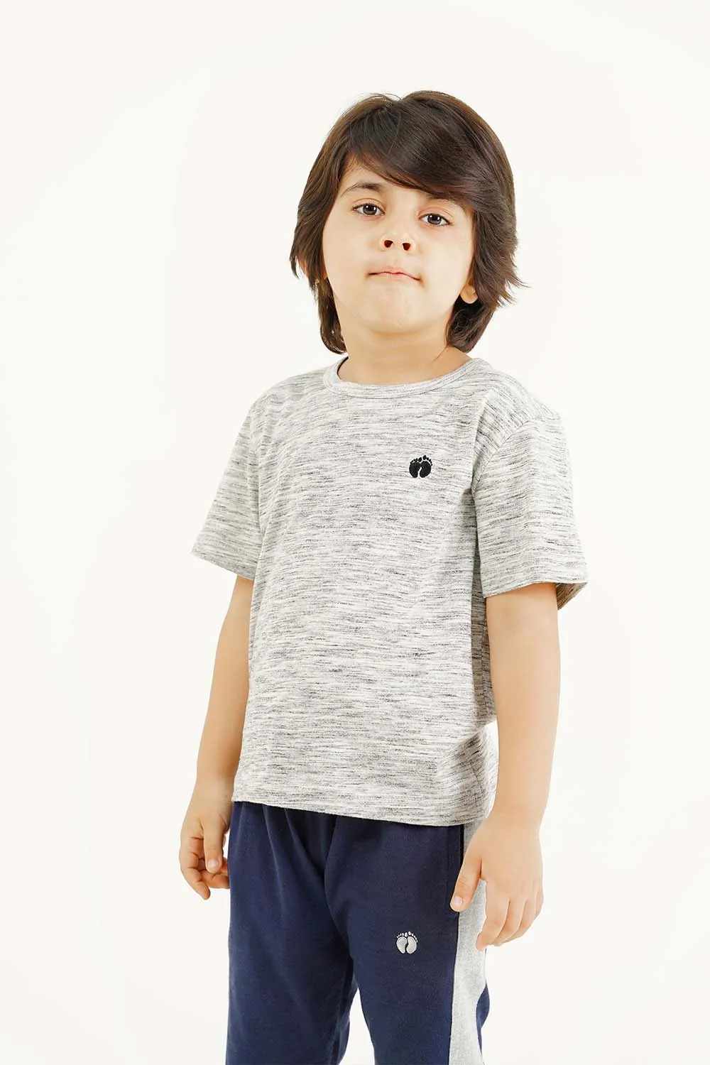 Boy's Short Sleeves Crew Neck