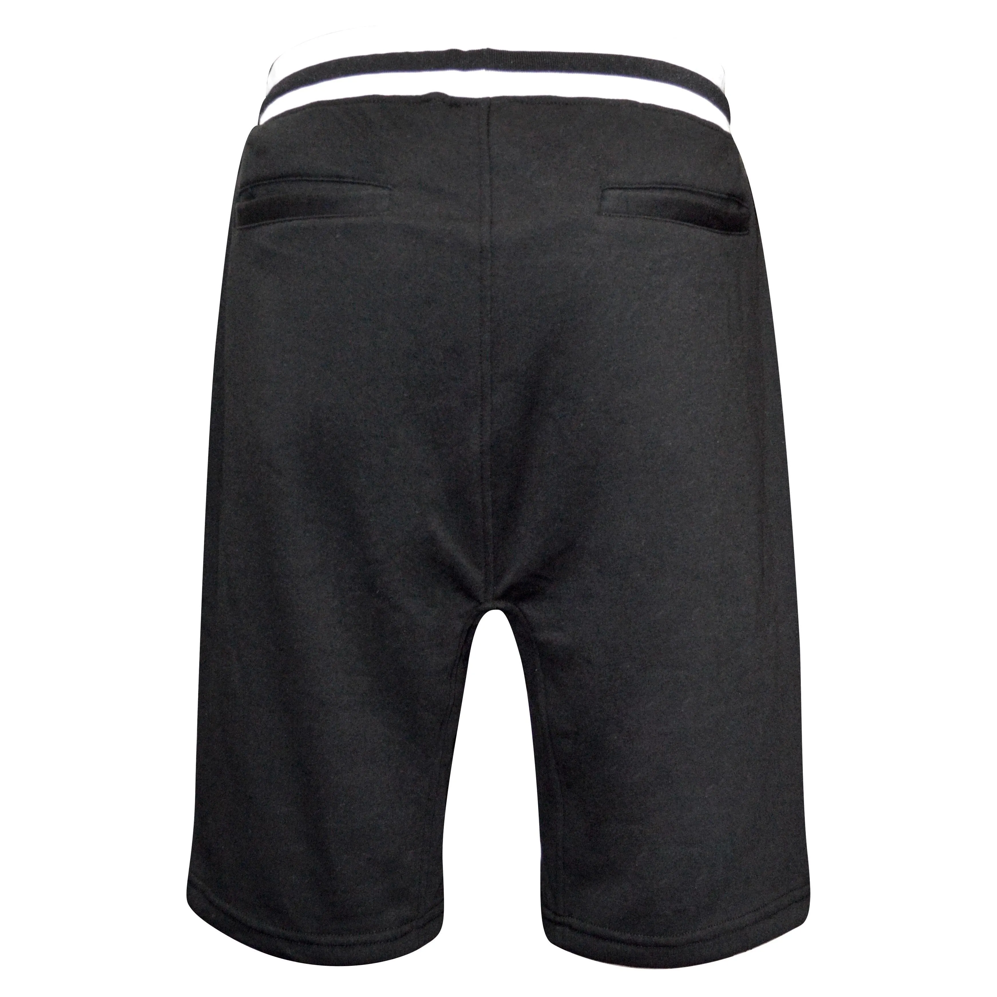 BRANDON FRENCH TERRY SHORTS- BLACK/WHITE