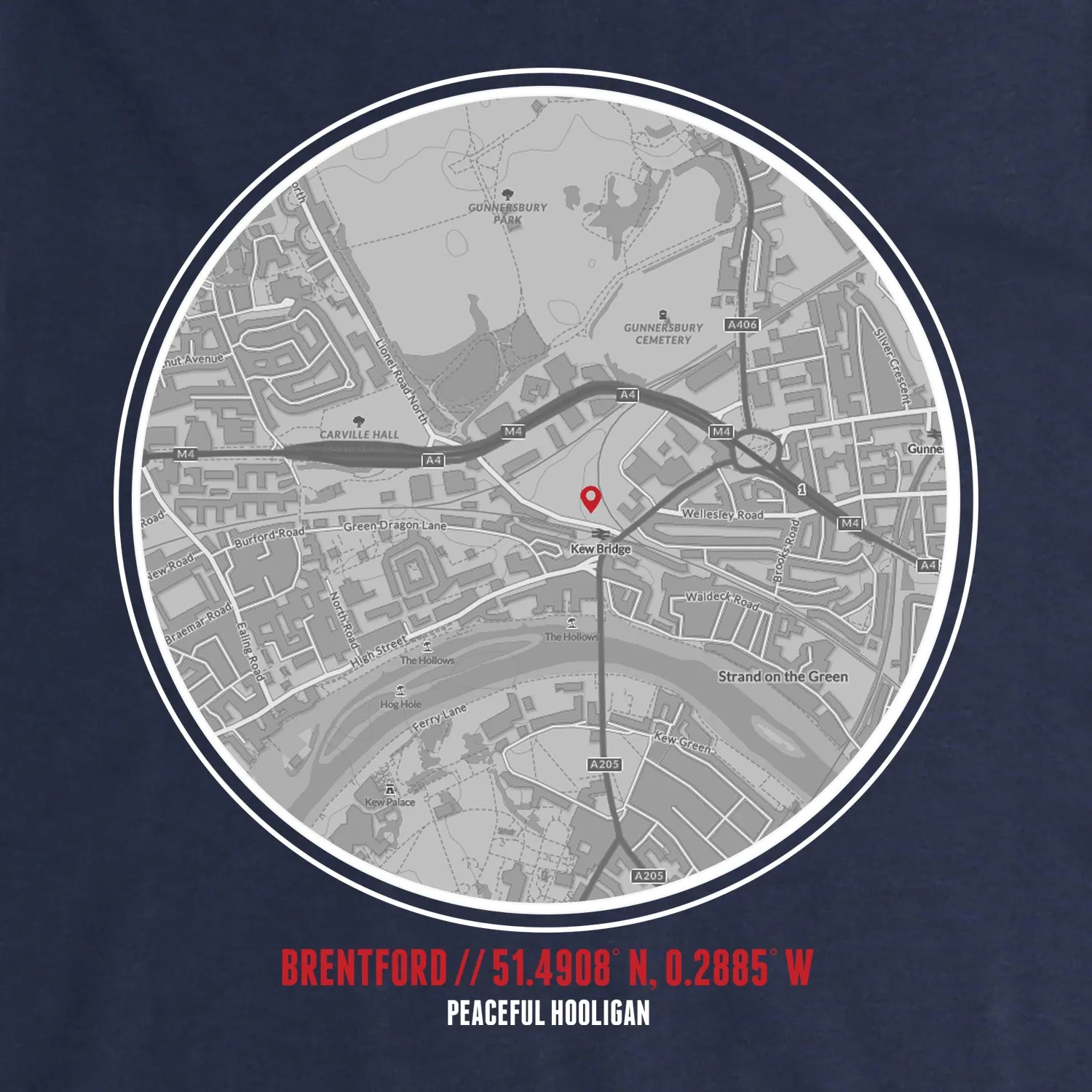 Brentford Location T-Shirt Navy