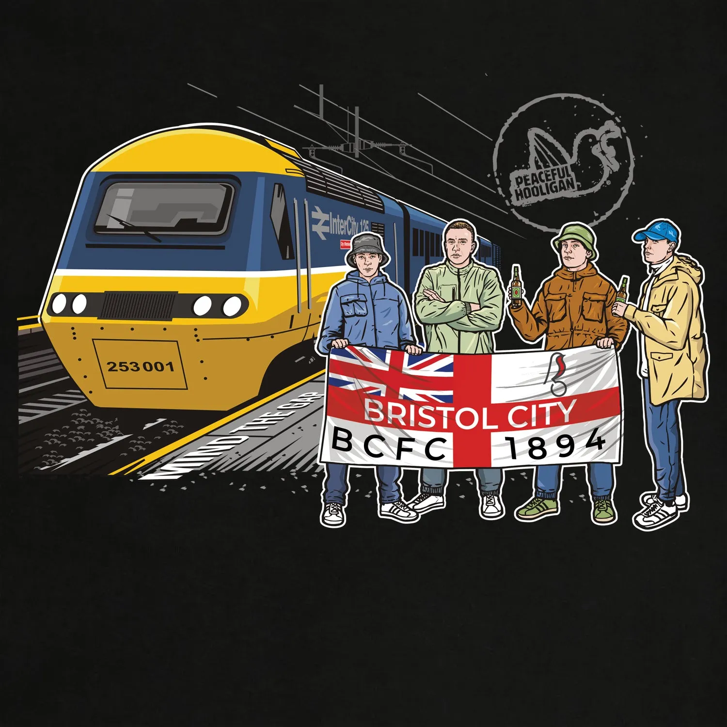 Bristol City Excursions T-Shirt Black