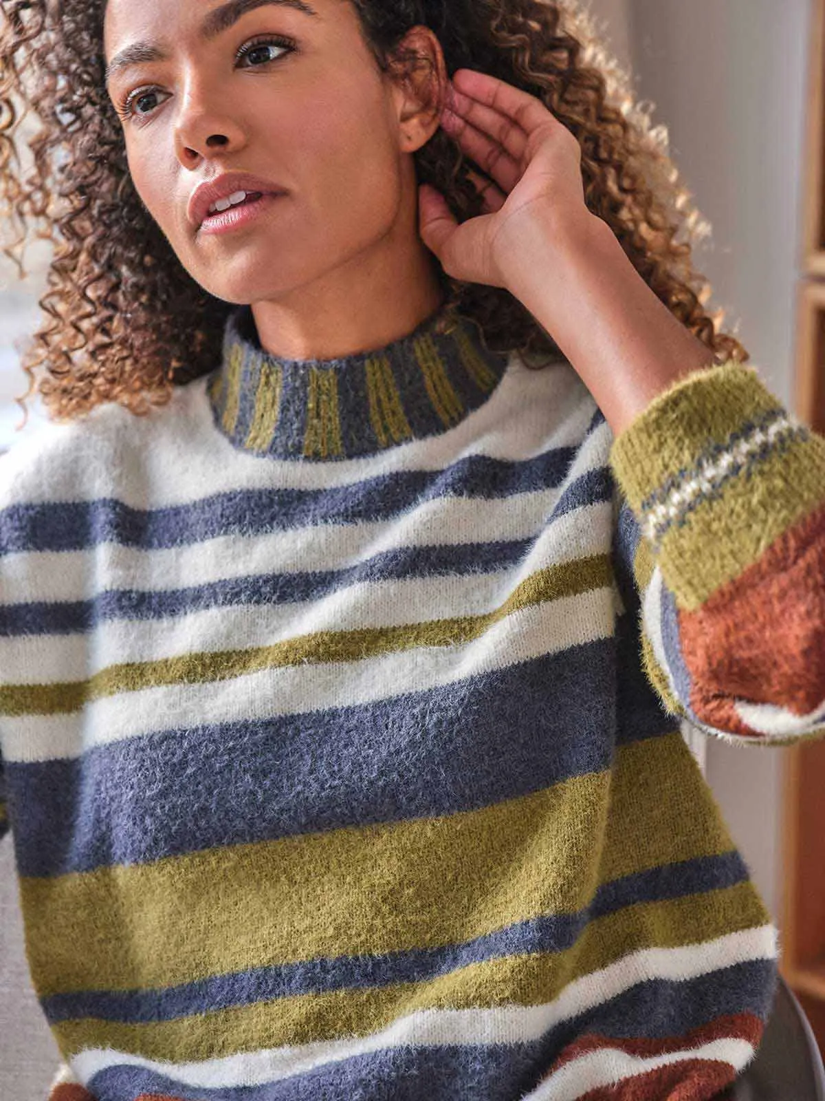 Brontee Lambswool Stripe Jumper - Multi