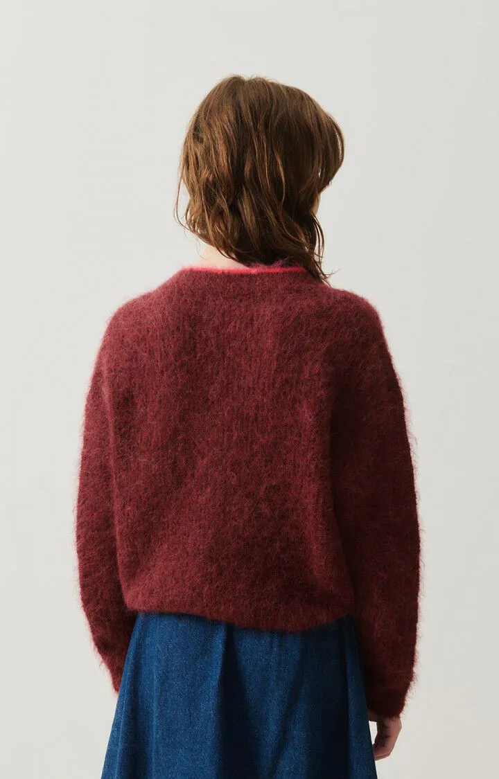 Bymi Cardigan Burgundy Black Melange