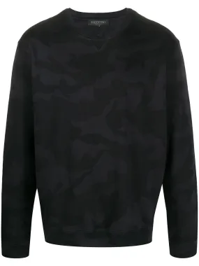 Camouflage Print Crewneck Sweatshirt