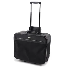 Canali Leather and Nylon Carry-On Roller Suitcase