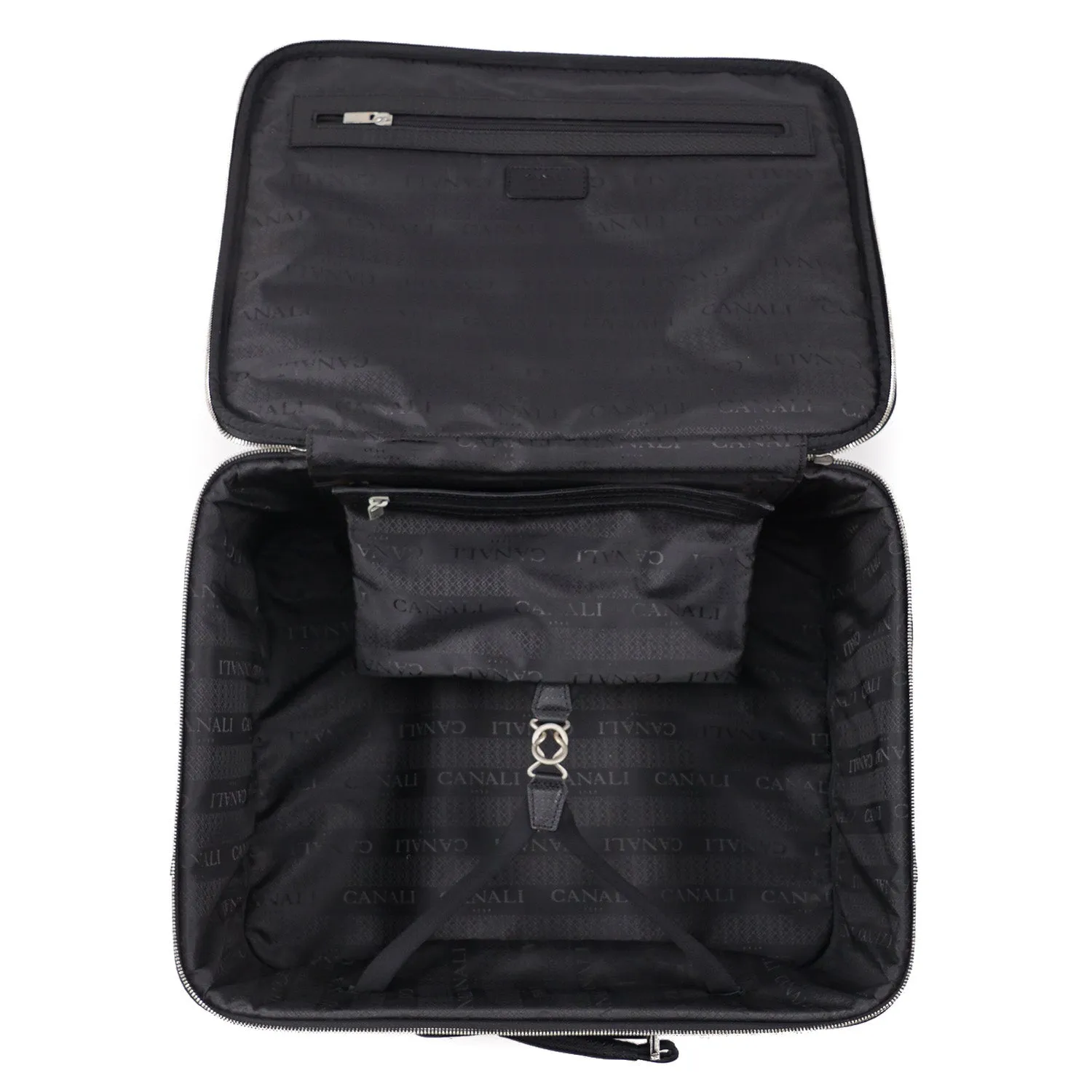 Canali Leather and Nylon Carry-On Roller Suitcase