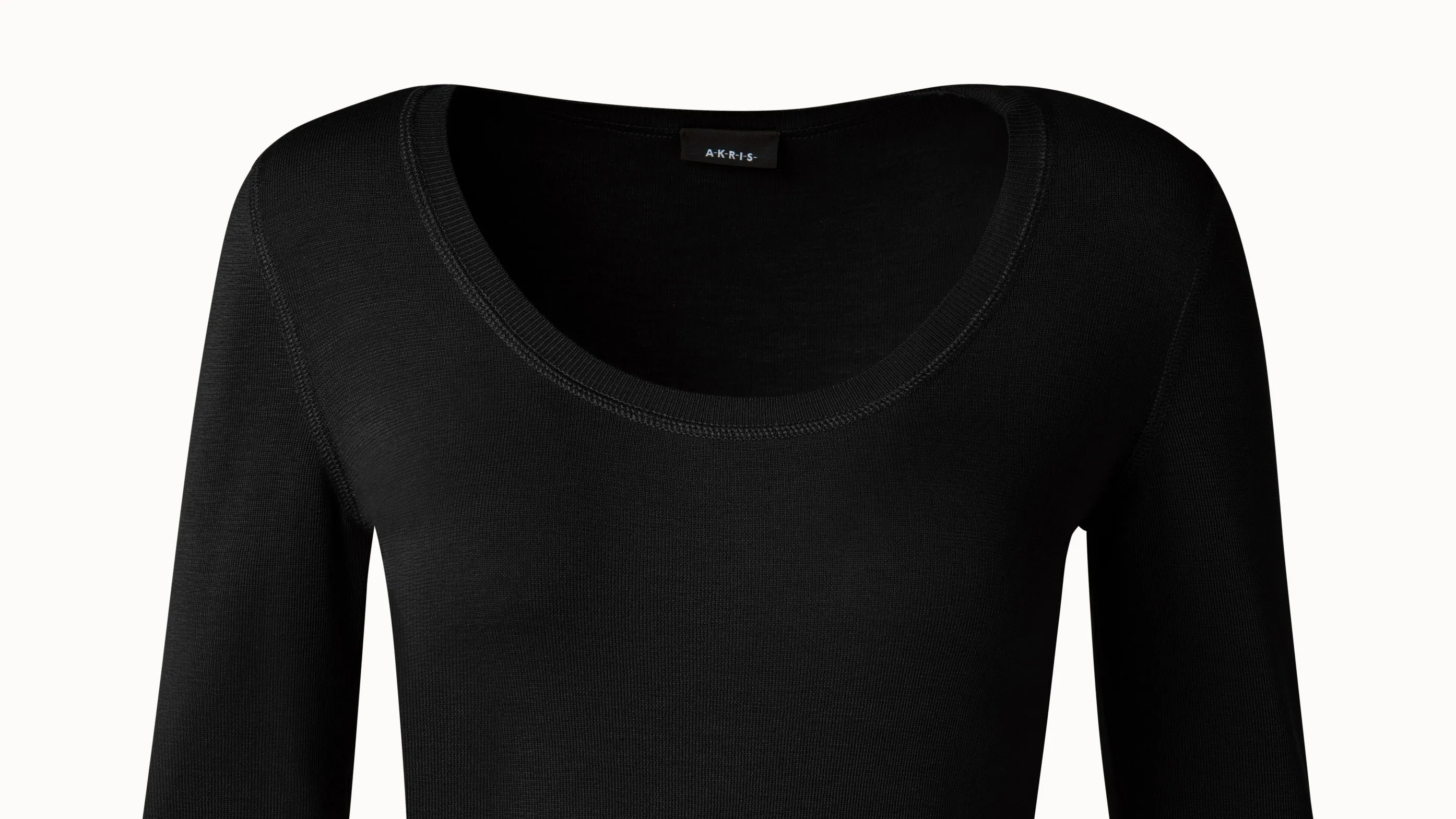 Cashmere Silk Fitted Scoop Neck Pullover