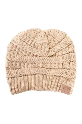 C.C Ribbed Kit Solid Color Beanie