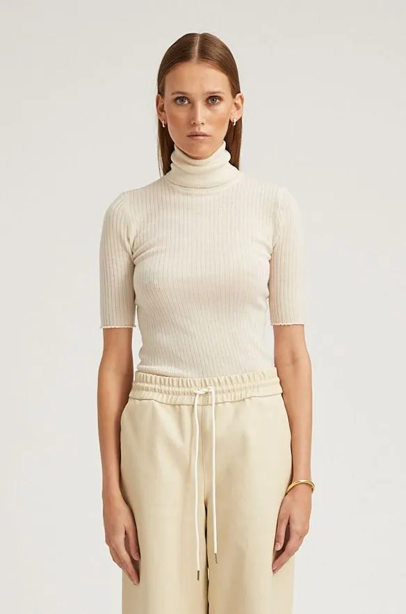 Chalk Cashmere Turtleneck