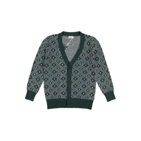 CLARENCE EMBOSSED CARDIGAN-Green