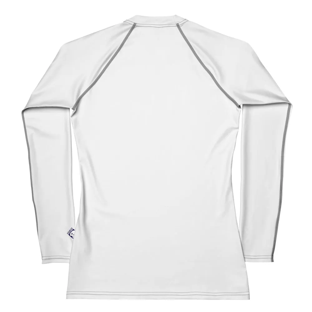 Classic Coverage: Solid Color Rash Guard for Women - Snow