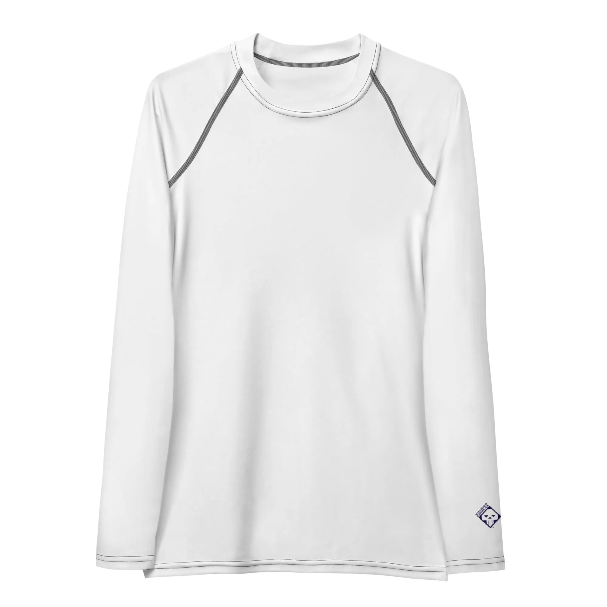 Classic Coverage: Solid Color Rash Guard for Women - Snow