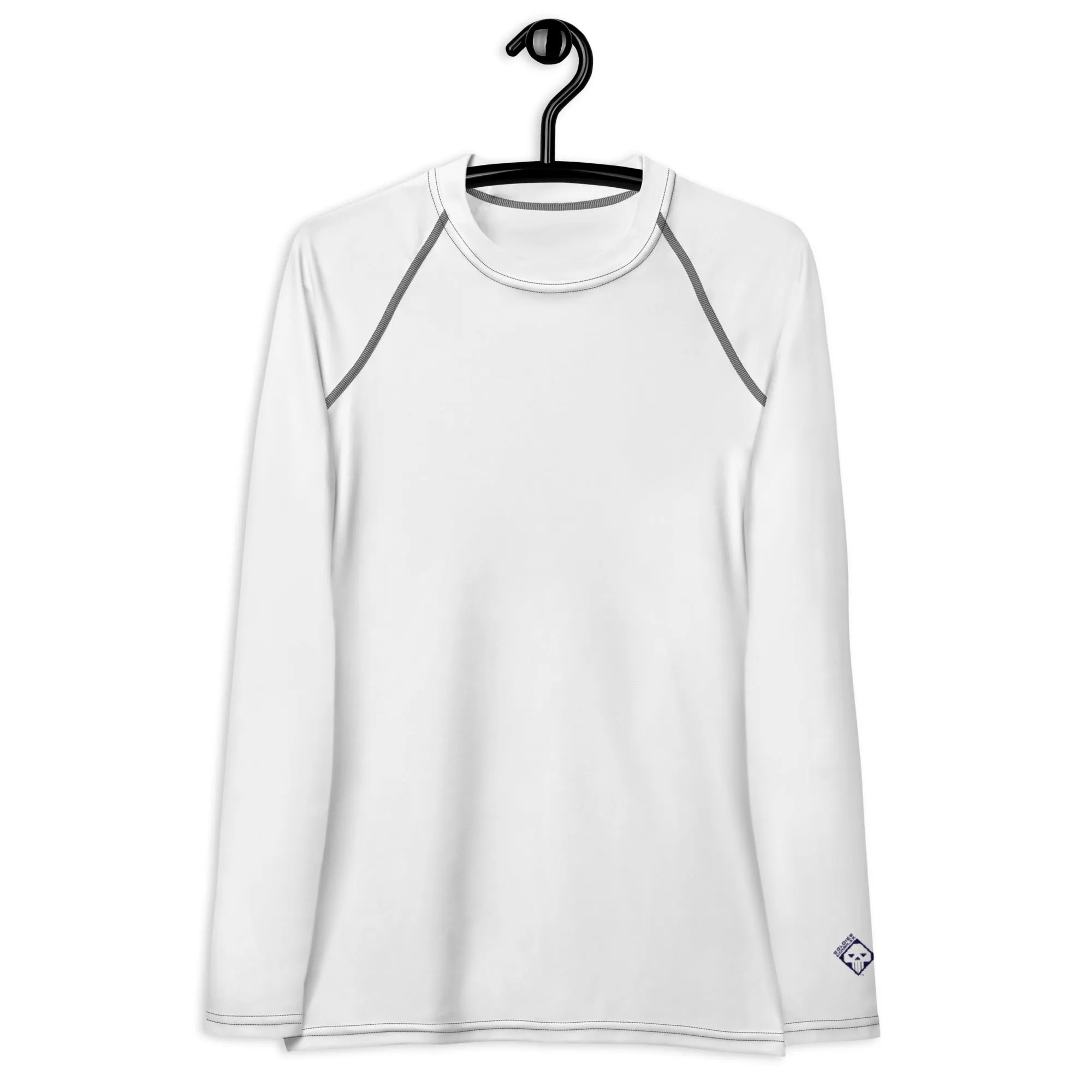 Classic Coverage: Solid Color Rash Guard for Women - Snow