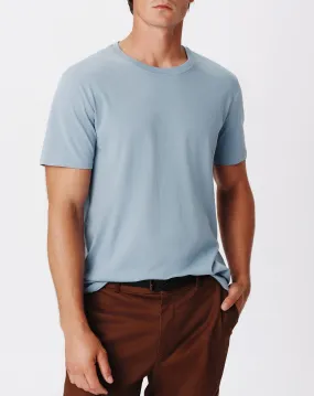 Classic Jersey Short Sleeve Crew Neck Tee - Hazy Blue