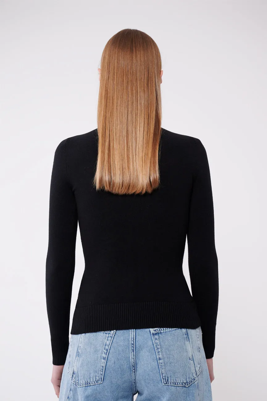 Coal Peachskin Long Sleeve Turtleneck