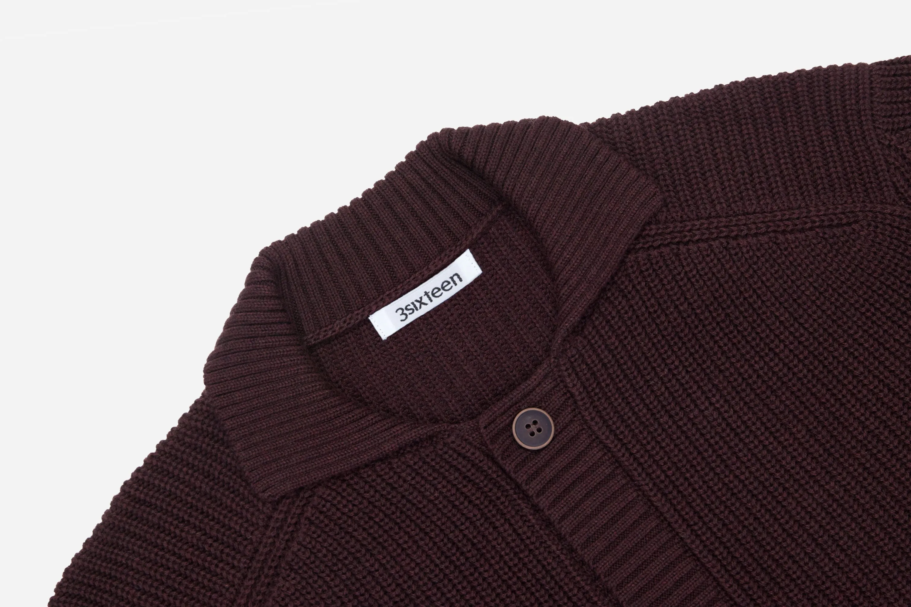 Cotton Collared Cardigan ~ Burgundy