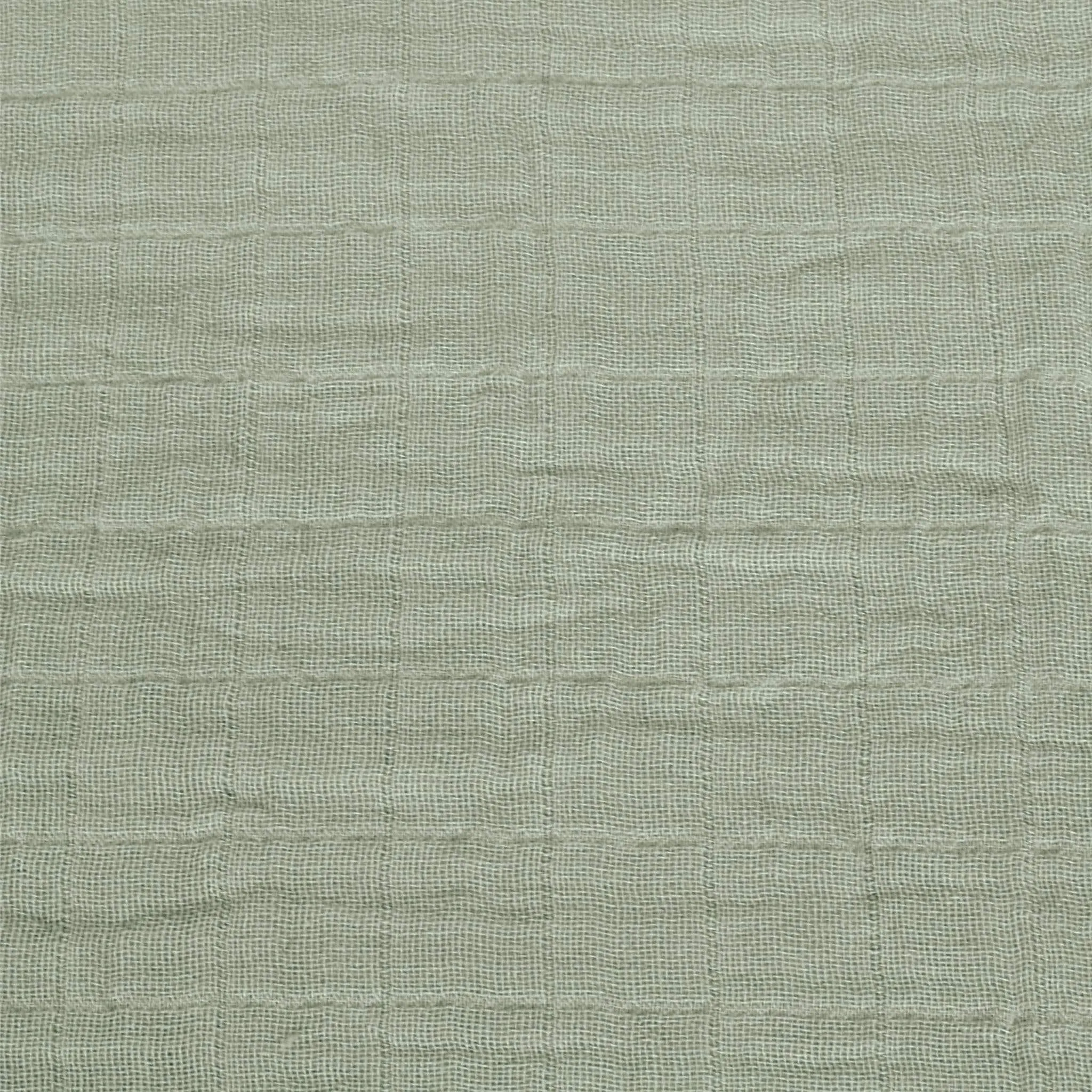 Cotton muslin fitted sheet - Kaki