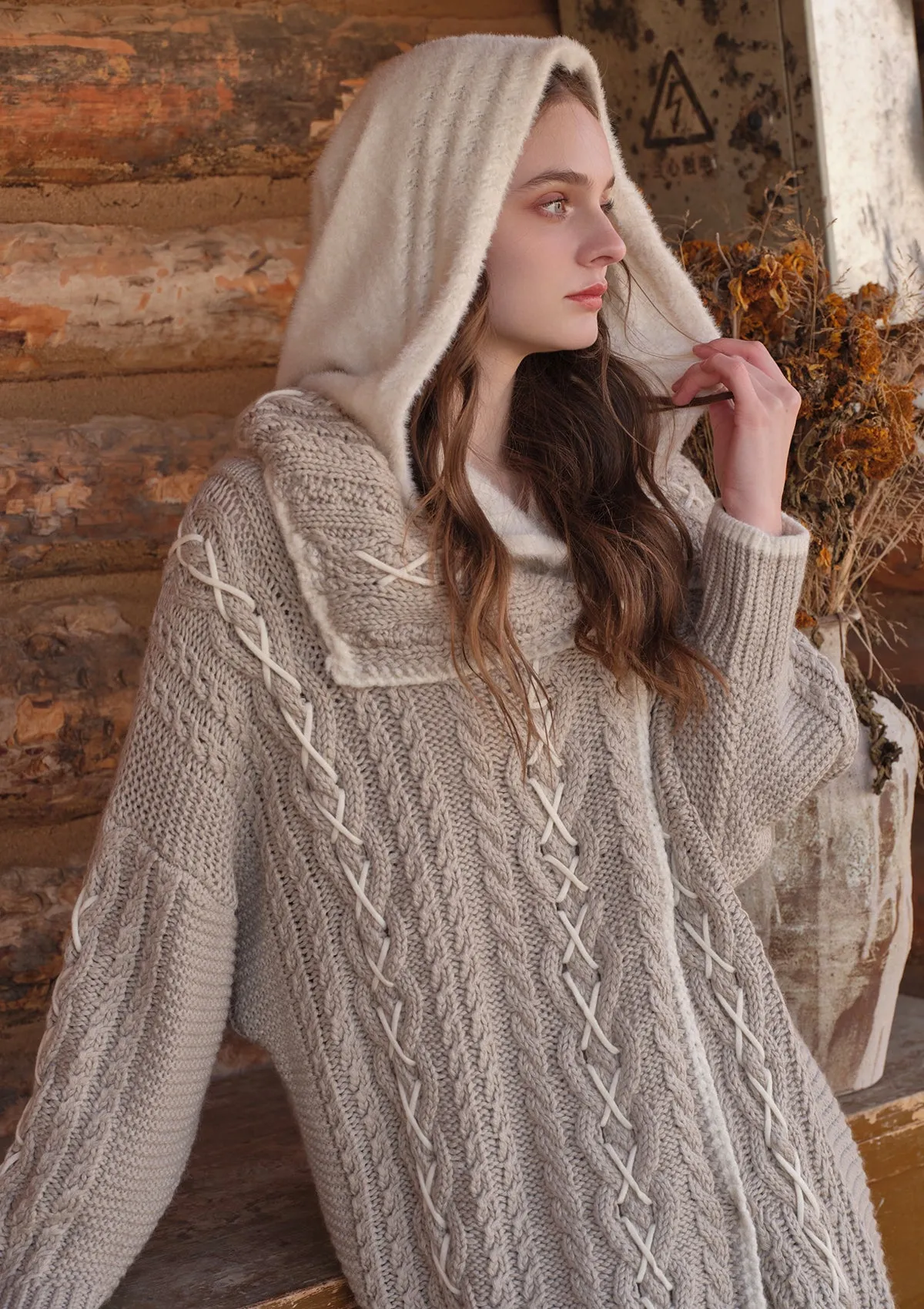 Creamy Mung Bean Knit Cardigan