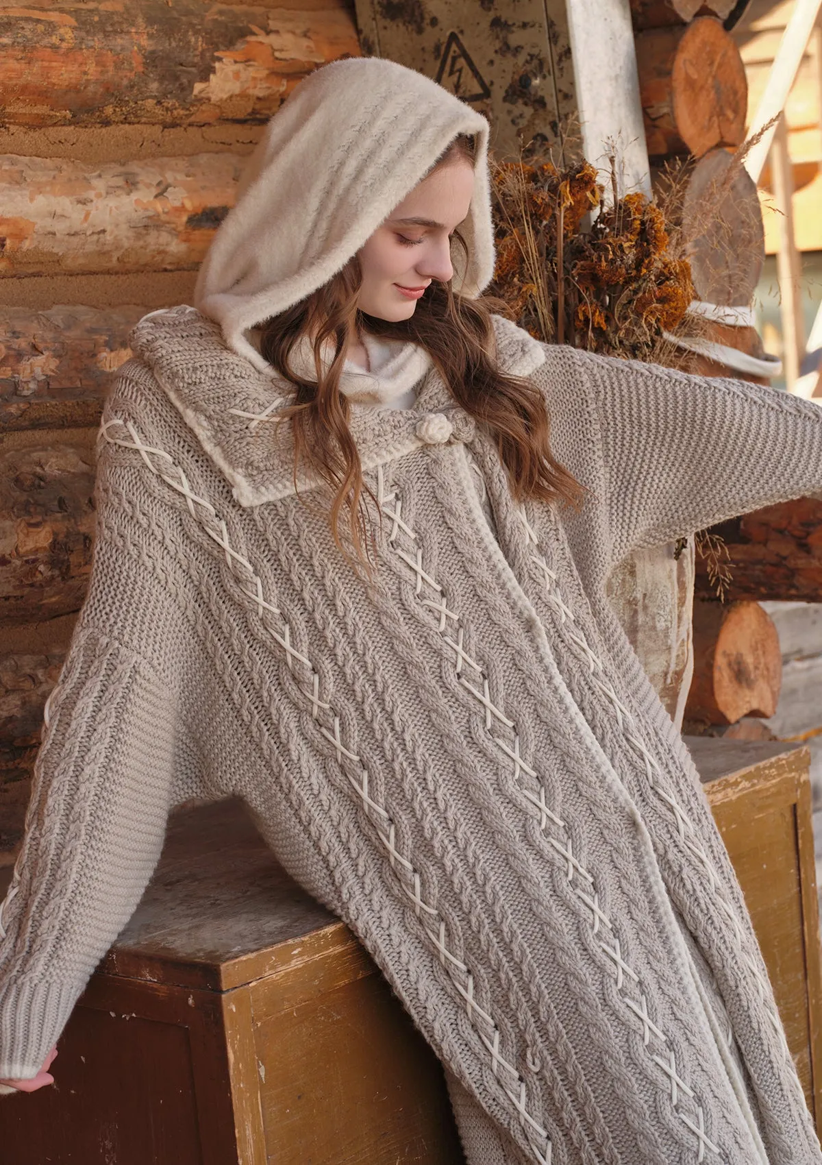 Creamy Mung Bean Knit Cardigan