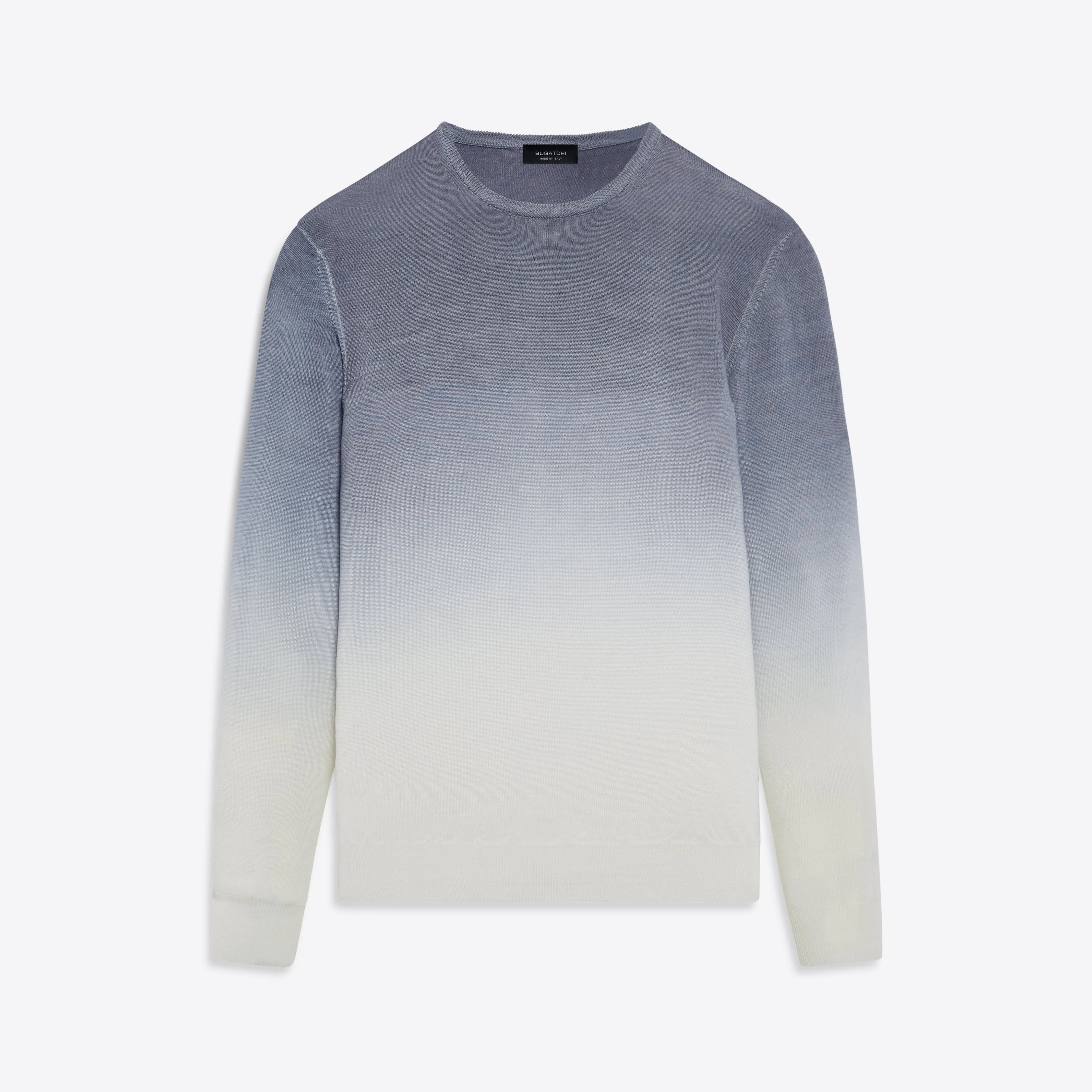 Crew Neck Dip Dyed Ombre Sweater